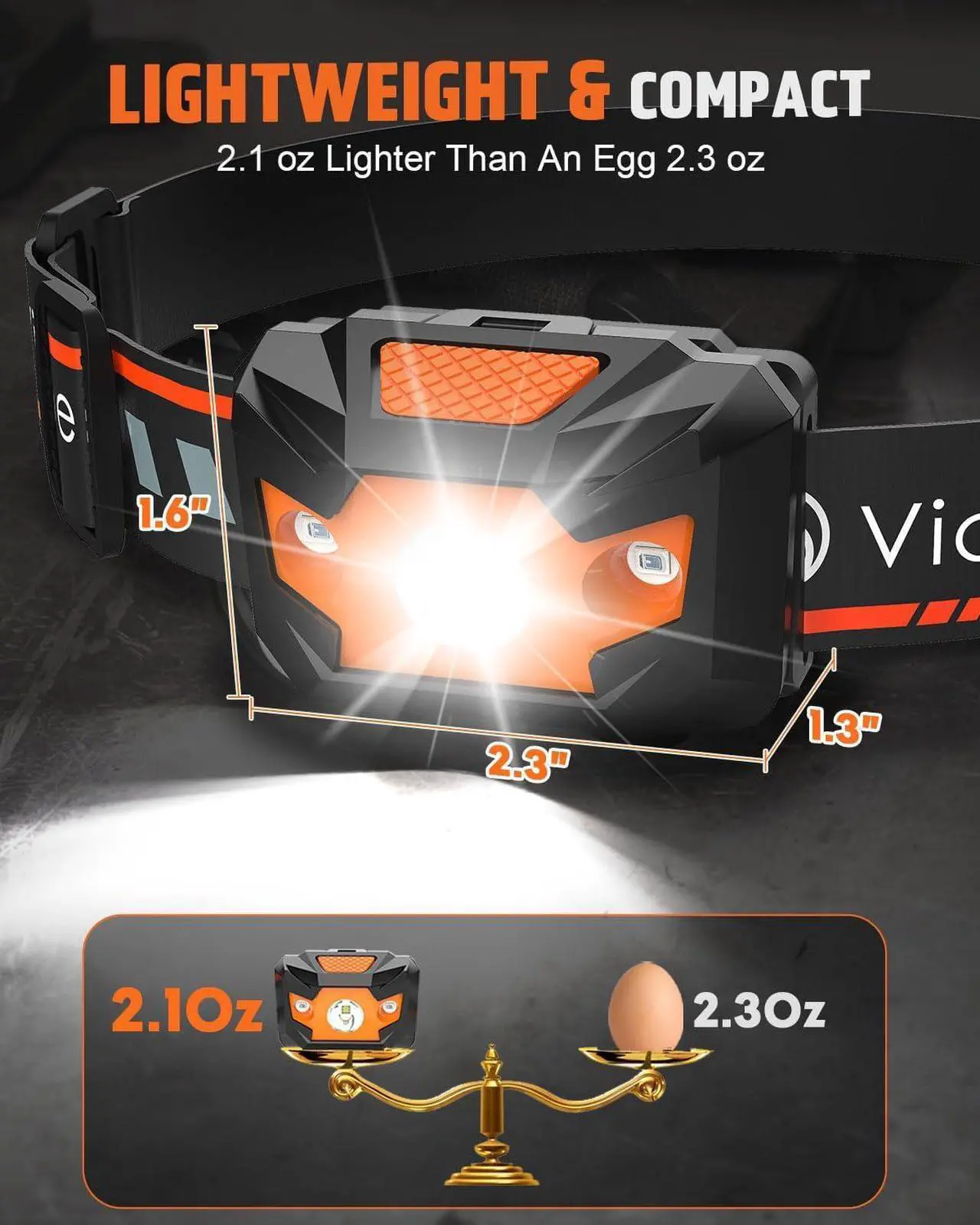 Alt view image 5 of 7 - Headlamp 2 Pack 4 Modes Red Light Head Lamp Battery Powered Hardhat Mechanic Waterproof Headlamps Flashlight LED Head Lamps for Adults Kids Camping Running Hiking Outdoor Fishing