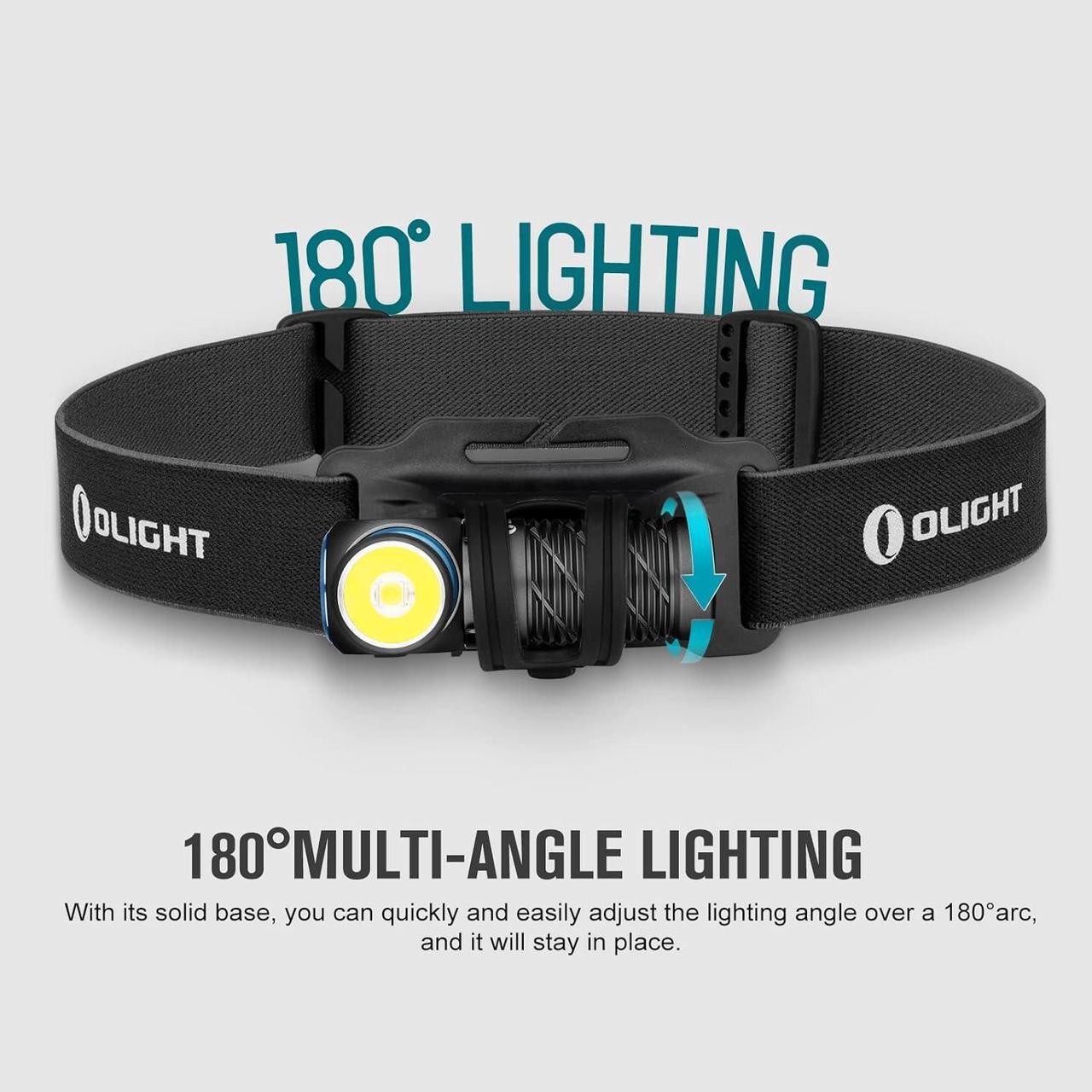 Alt view image 7 of 7 - Perun 2 Mini Headlamp 1100 Lumens LED Head Flashlight, Rechargeable Headlight with Red Light Option, Great for Working, Hiking, Camping and Climbing (Black Cool White: 5700~6700K)