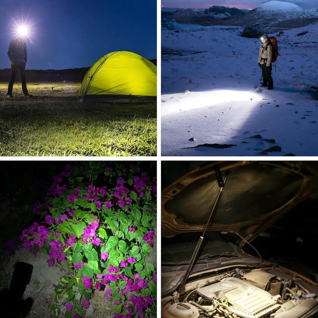 Alt view image 7 of 7 - HD20 Rechargeable Headlamp Flashlight Spotlight&Floodlight Right Angle Flashlight Max 2000Lumen Super Bright Headband Flashlight IP68 Waterproof Head Light for Camping Running