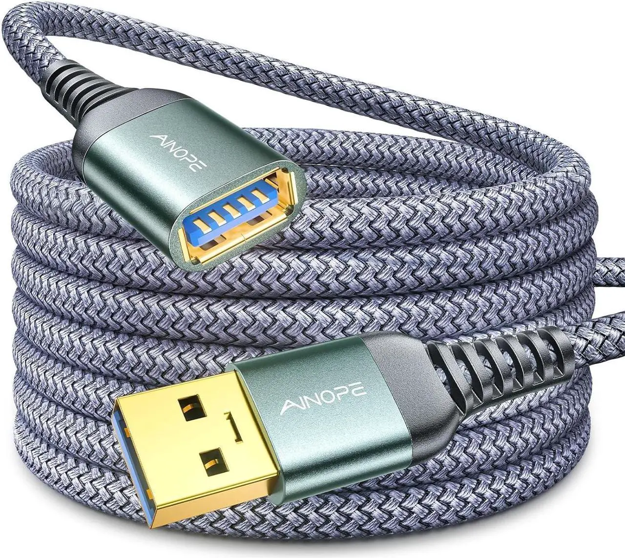 Main image of 10FT USB Extension Cable USB Extender USB 3.0 Extension Cable Male to Female Cord High Data Transfer Compatible with Webcam USB Keyboard Flash Drive Hard Drive Printer