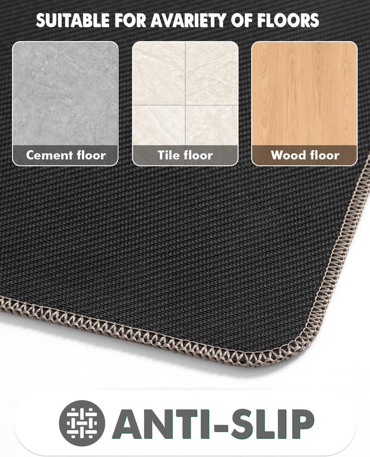 Alt view image 5 of 7 - Entryway Rug Indoor Door Mat for Entrance Non Slip Absorbent Low Profile Doormat Long-Lasting Rubber Backing Entry Rug 31.5x19.5 Khaki