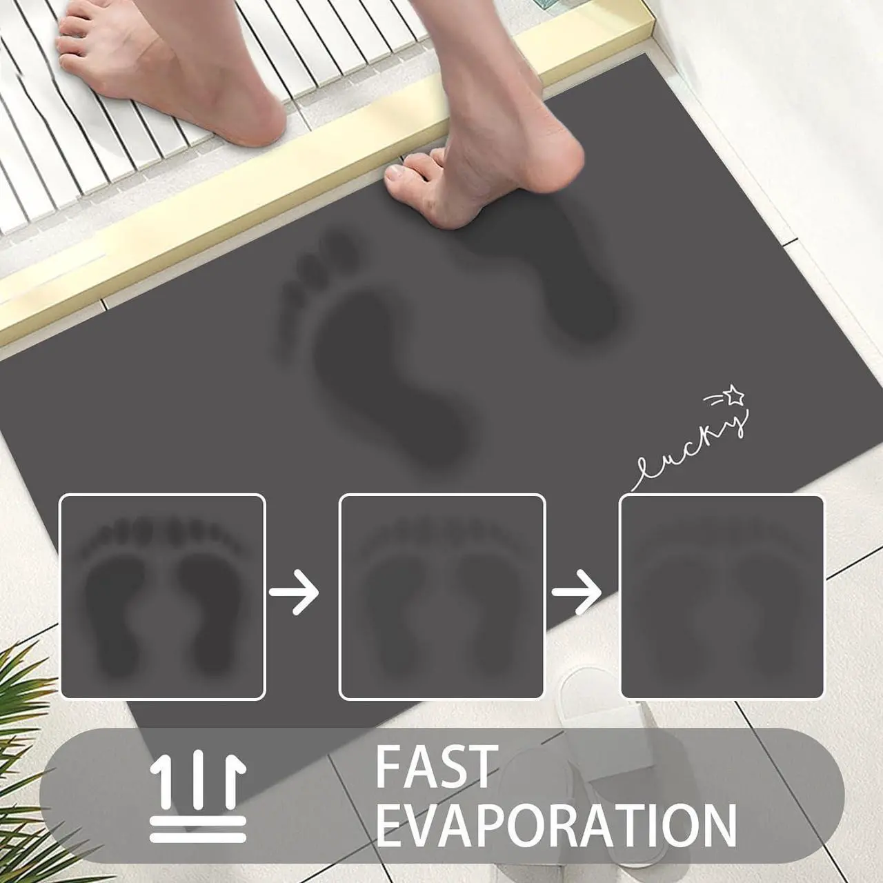 Alt view image 7 of 7 - Ultra Thin Door Mat Indoor Small Entryway Rugs Non Slip Absorbent Inside Door Mat for Front Door Entrance Throw Rugs with Rubber Backing Machine Washable 2416 Black