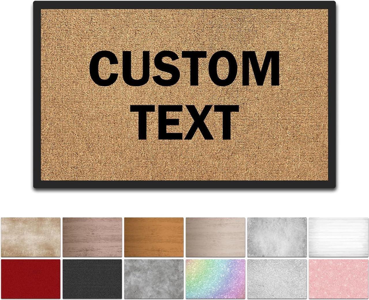 Main image of Funny Doormat Custom Personalized Door Mat Indoor Outdoor Entrance Floor Mat Front Door Rug Home Office Housewarming Welcome Mat