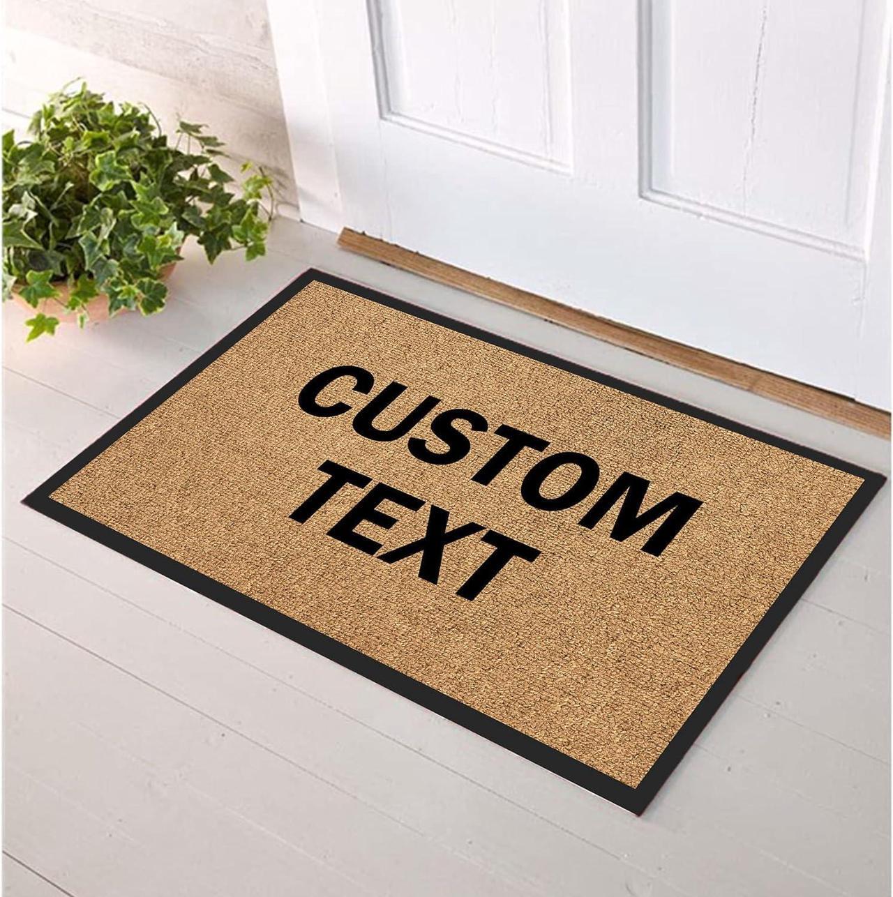 Alt view image 2 of 5 - Funny Doormat Custom Personalized Door Mat Indoor Outdoor Entrance Floor Mat Front Door Rug Home Office Housewarming Welcome Mat