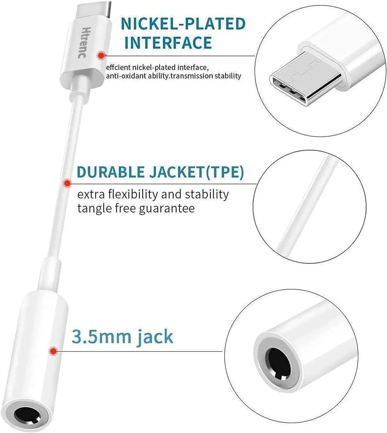 Alt view image 2 of 7 - USB C to 3.5mm Headphone Jack Adapter for iPhone 16/16 Pro/15/15 Pro/Pro Max/Plus Type C Aux Dongle Cable Cord Compatible with iPad  Galaxy S23/S23/S22/S21Ultra MacBook Note 2 Pack