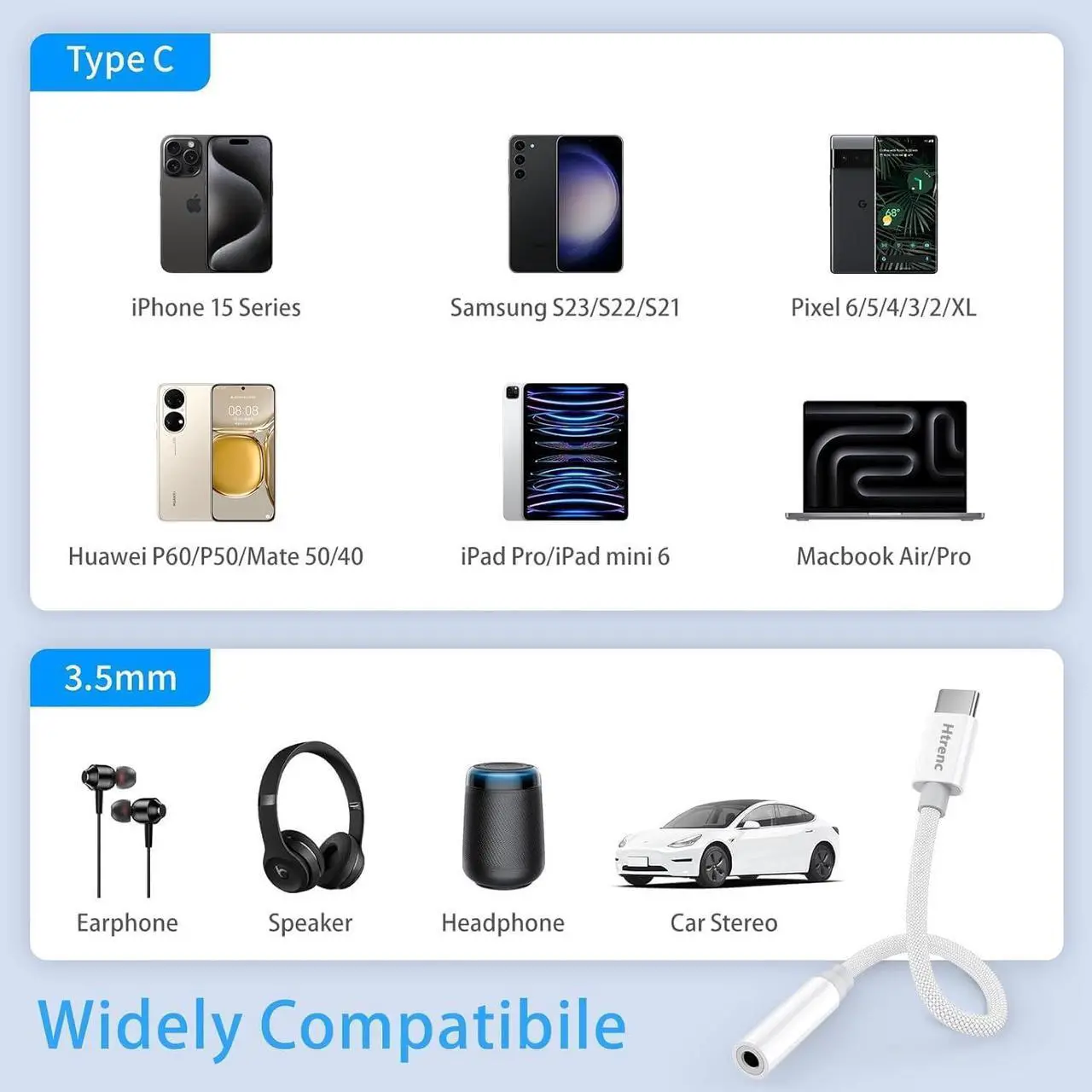 Alt view image 3 of 7 - USB C to 3.5mm Headphone Jack Adapter for iPhone 16/16 Pro/15/15 Pro/Pro Max/Plus Type C Aux Dongle Cable Cord Compatible with iPad  Galaxy S23/S23/S22/S21Ultra MacBook Note 2 Pack