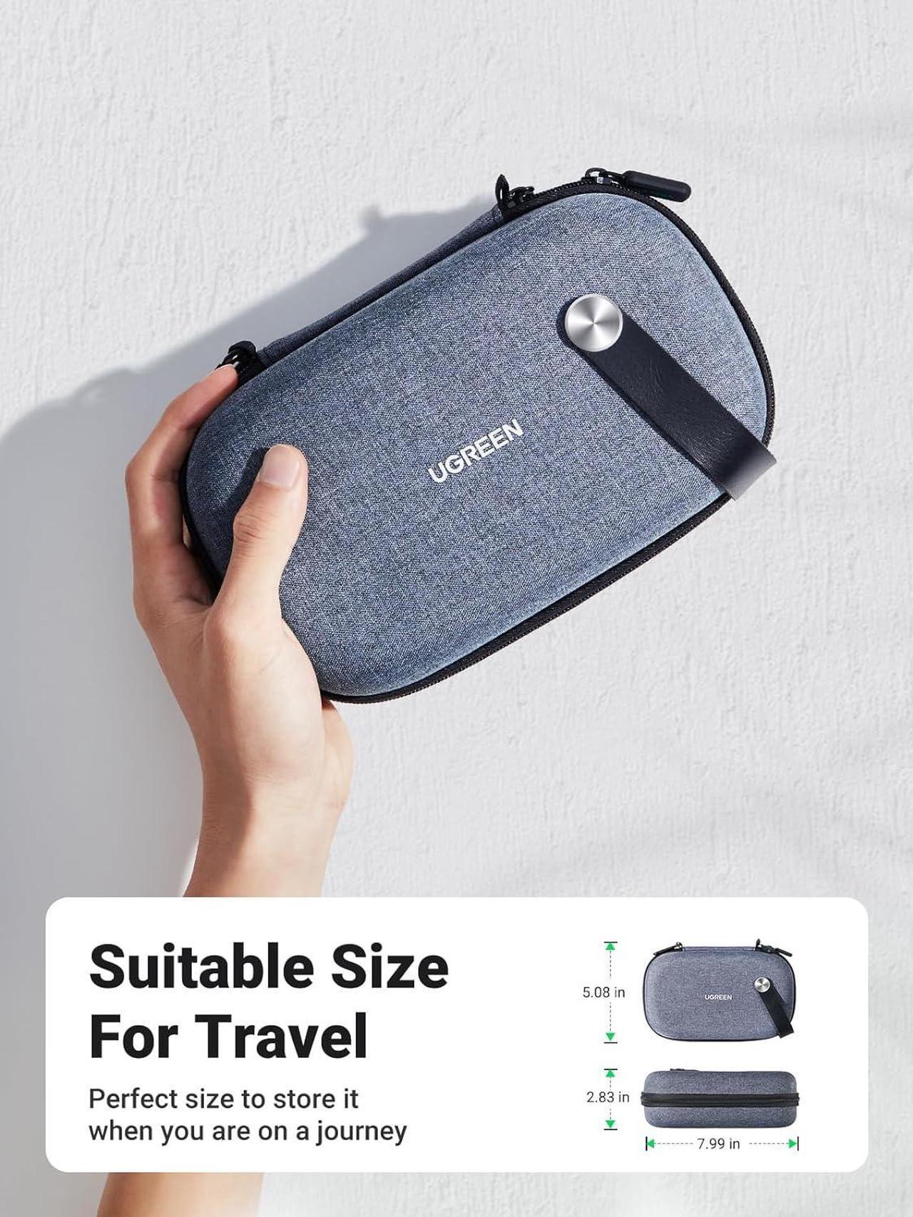 Alt view image 7 of 7 - Electronics Travel Organizer Hard Case Double Layer Cord Organizer Bag External Hard Drive Carrying Case Compatible with WD Segate Toshiba Travel Case For Charger Hub SD Card Travel Essentials