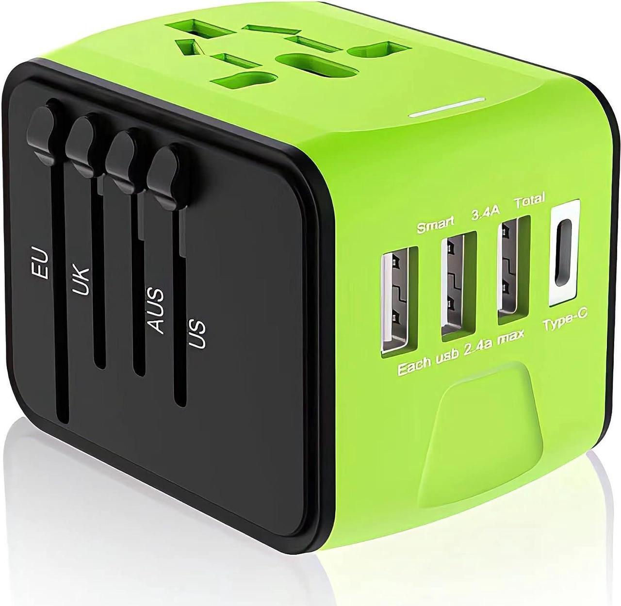 Main image of Universal Travel Adapter Worldwide Travel Power Adapter International Travel Plug All in One Power Plug Adapter with USB C Port Fast Wall Charging for European Italy US AU & More 170 Countries