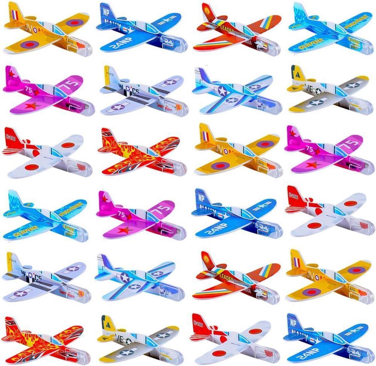 Main image of 50 Pcs Foam Gliders Planes Toys for Kids Paper Airplane Party Favors Goodie Bag Stuffers Outdoor Flying Toys Bulk for Classroom Prizes Boys and Girls