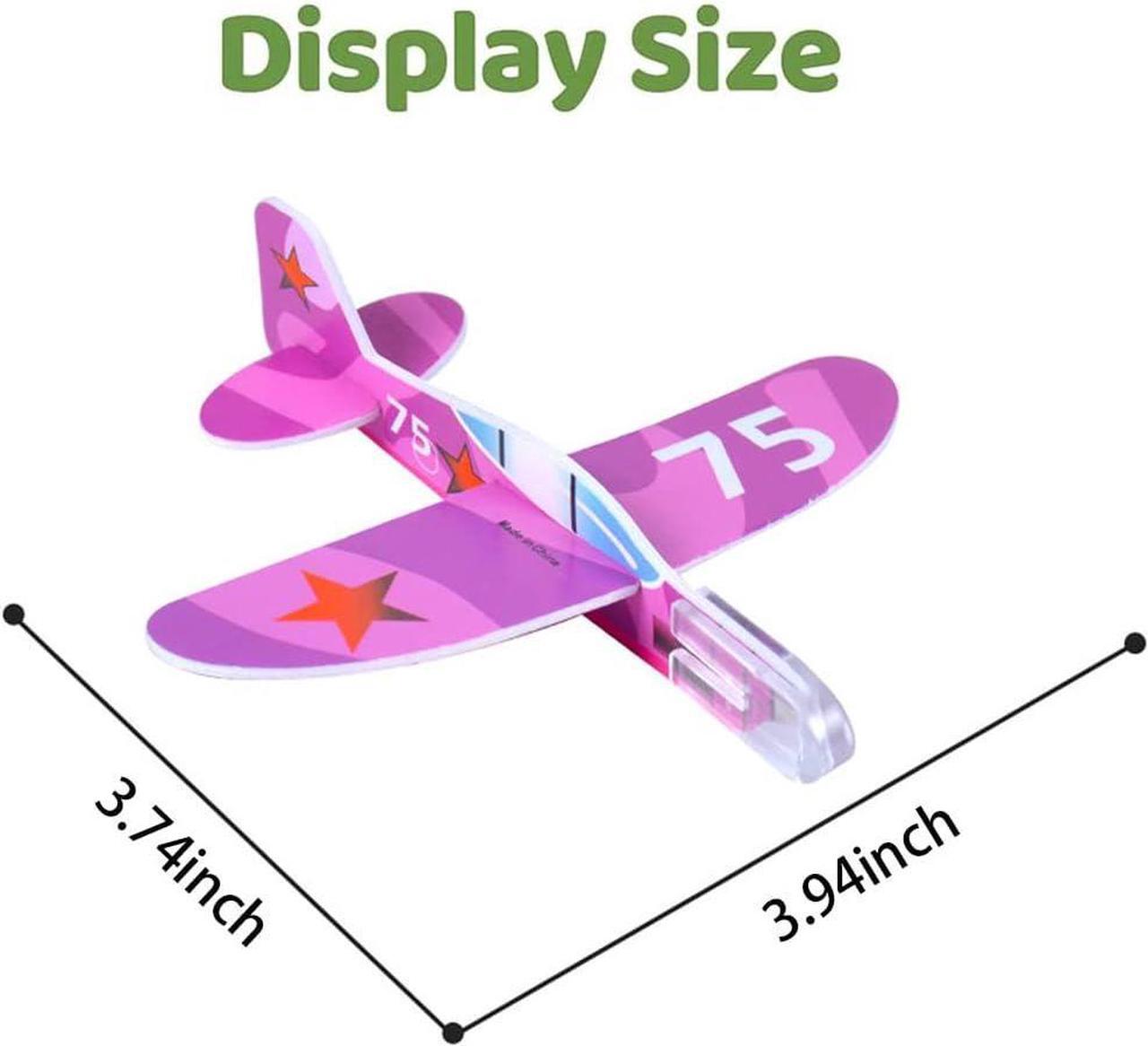 Alt view image 3 of 7 - 50 Pcs Foam Gliders Planes Toys for Kids Paper Airplane Party Favors Goodie Bag Stuffers Outdoor Flying Toys Bulk for Classroom Prizes Boys and Girls