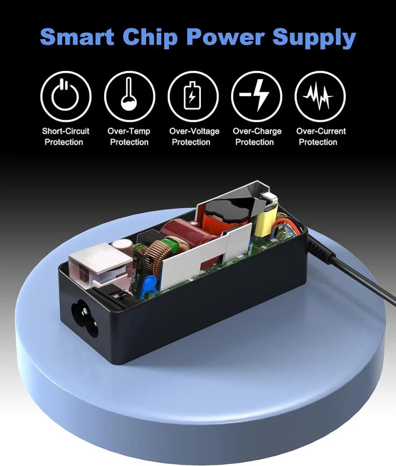 Alt view image 6 of 7 - Universal 65W 45W USB C Laptop Charger - for  Thinkpad/Yoga/Chromebook Computer Fast Type C AC Adapter Power Cord Supply for HP    Mac book  Chromebook Latitude xps 13 Series