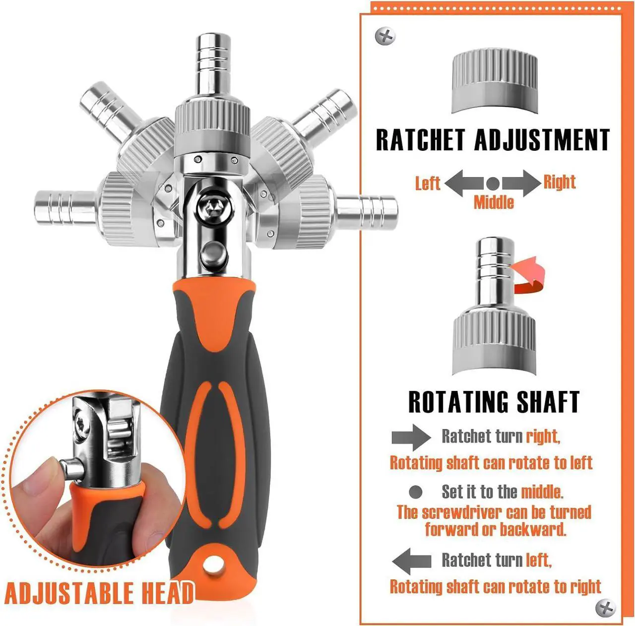 Alt view image 3 of 7 - Ratcheting Screwdriver Set - 68 in 1 Socket Set & Magnetic Screwdriver Bit Set with Rotatable Ratchet Handles extensions bar and Storage Case for Computer/Bike/Car/Electronics Maintenance