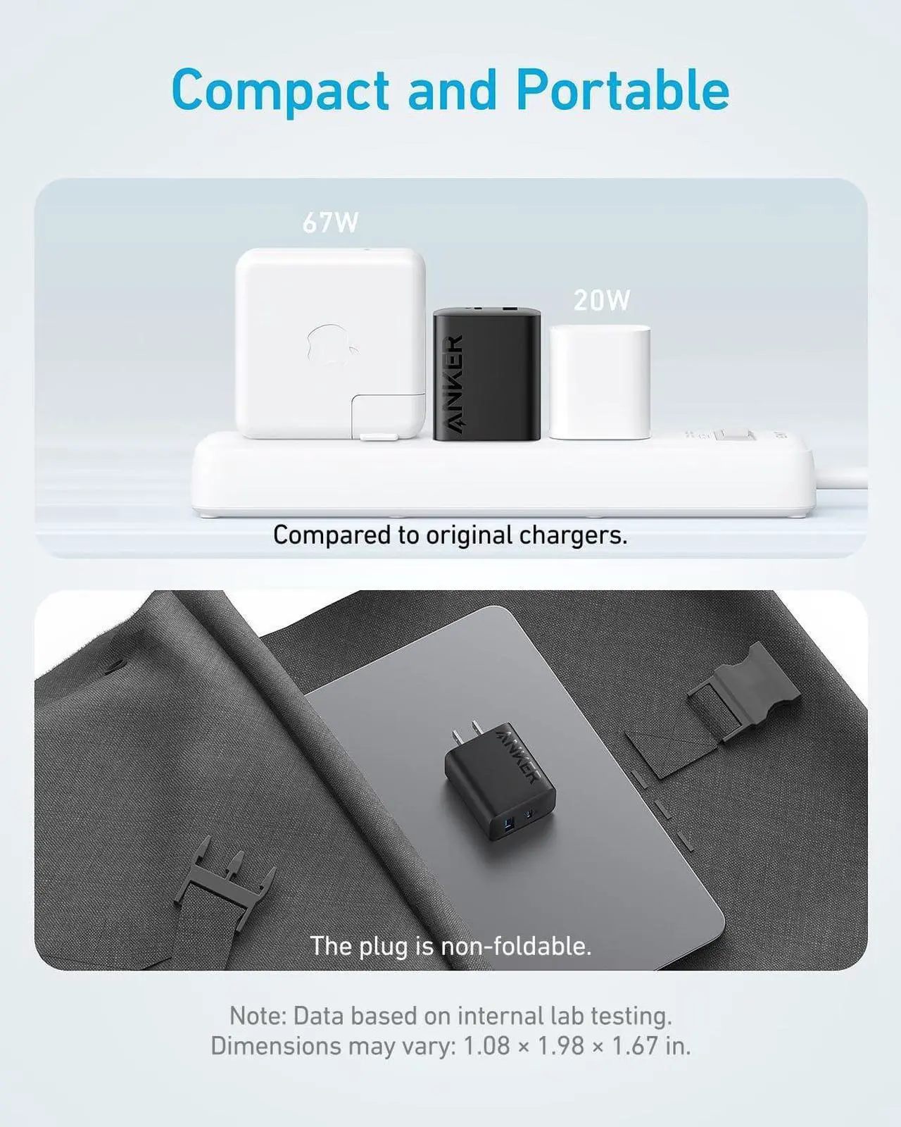 Alt view image 5 of 7 - iPhone 16 Charger 2-Pack 20W Fast USB C Charger Block for iPhone 16/16 Pro Max/15 Series/iPad Pro and More (Black 2 Pack & 2 Cable)