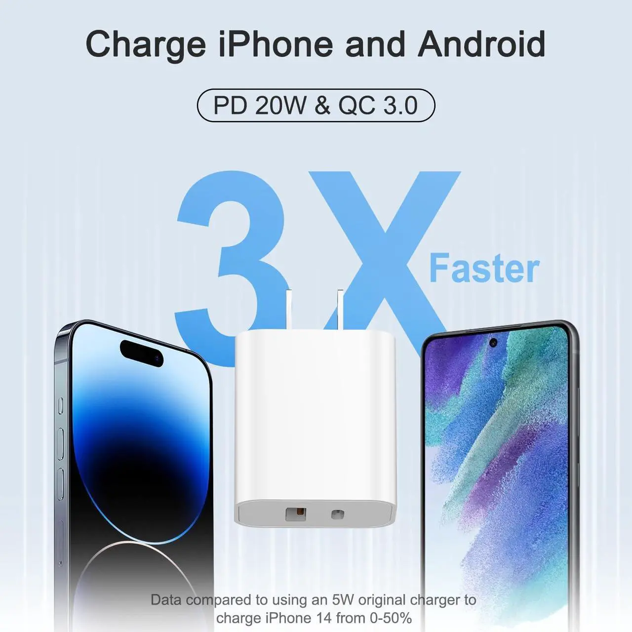 Alt view image 2 of 7 - USB C Charger Block Charging Block Type C Charger 20W Wall Chargers 4 Pack for iPhone 16/16 Plus/16 Pro/16 Pro Max/iPhone 15/15 Pro/15 Pro Max/14/13/12 Pro///Android