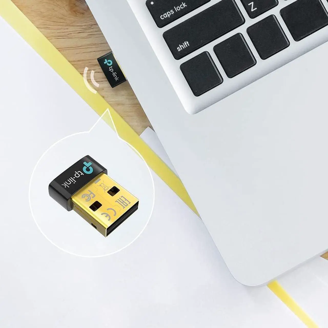 Alt view image 4 of 4 - USB Bluetooth Adapter for PC Bluetooth 5.0/5.3 Dongle Receiver Plug and Play Nano Design EDR & BLE Supports Windows 11/10/8.1/7 for Desktop Laptop PS5/PS4/Xbox Controller (UB500)