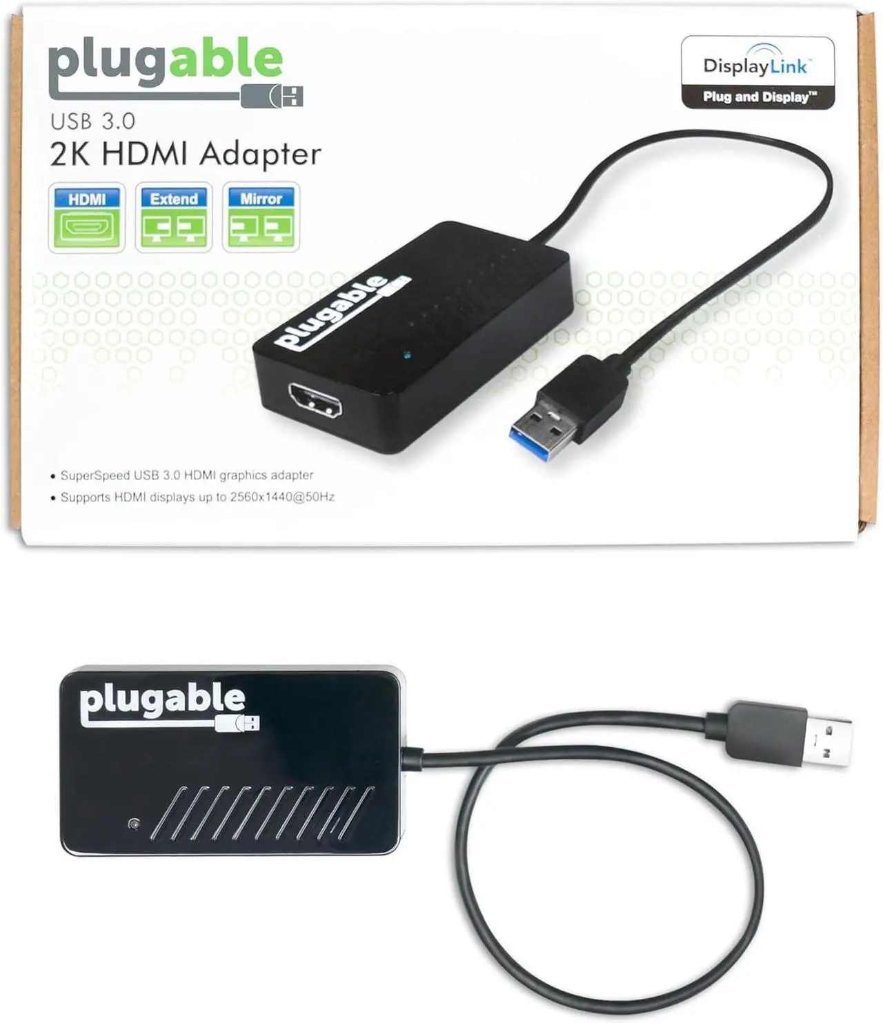 Alt view image 6 of 7 - USB 3.0 to HDMI Video Graphics Adapter with Audio for Multiple Monitors up to 2560x1440 Supports Windows 11 10 8.1 7 XP and Mac