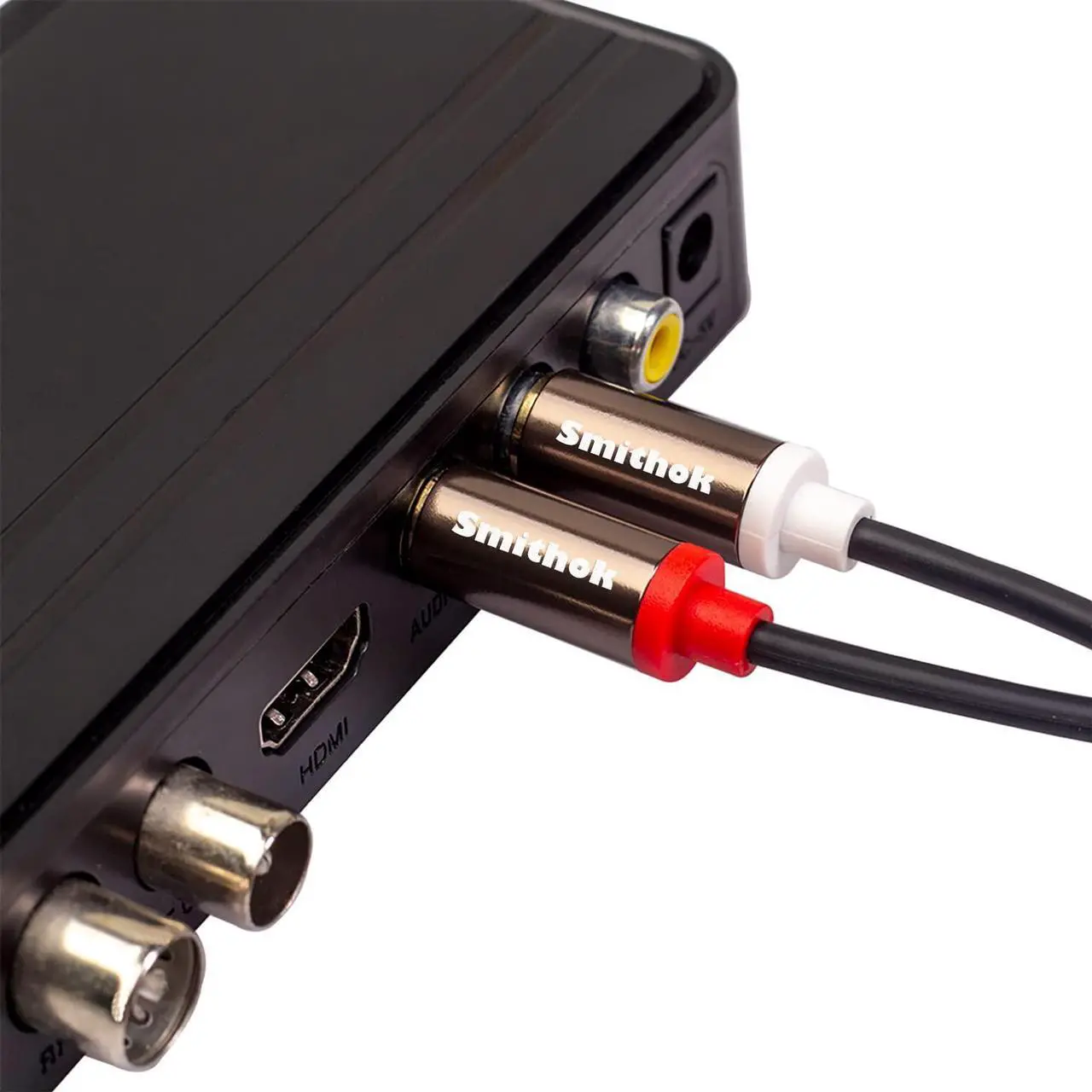 Alt view image 4 of 5 - RCA Cables 2 Pack[Hi-Fi Sound PVC Jacket Shielded] 2-Male to 2-Male RCA Audio Stereo Subwoofer Cable Auxiliary Cord for Home Theater Amplifiers HDTV Hi-Fi Systems Speakers (6.6Ft/2m)