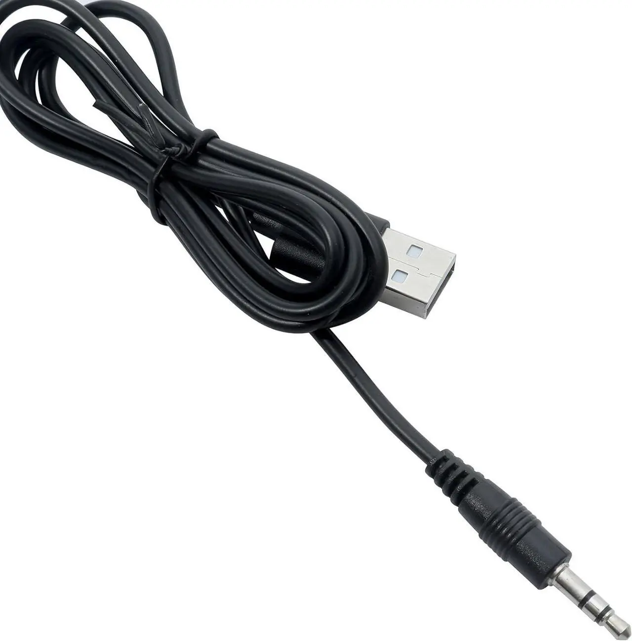 Alt view image 3 of 7 - 3.5mm Male AUX Audio Jack Cable to USB 2.0 Adapter Cord Wireless Bluetooth Headphones Rechargeable Earmuff Replacement Charging Cable Black