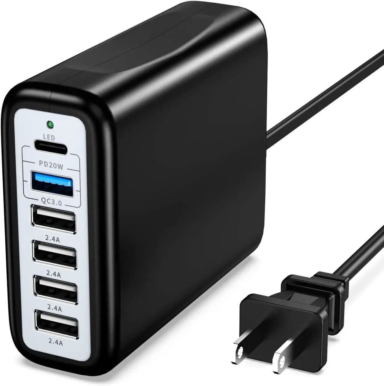 Main image of USB C Charging Station Fast Wall Charger USBC Charging Power Hub for Multiple Device Desktop Charge Block 6 Ports Pd3.0 Rapid Strip Adapter Compatible with iPhone15 iPad Galaxy Smart Cell Phone 100W
