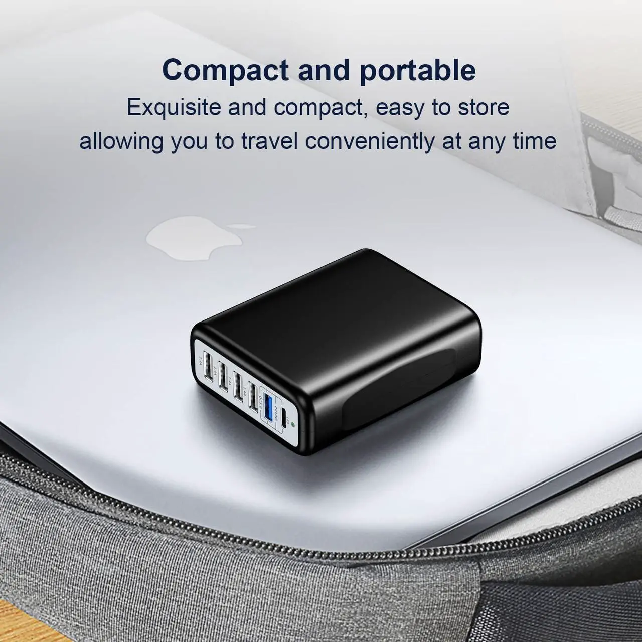 Alt view image 5 of 7 - USB C Charging Station Fast Wall Charger USBC Charging Power Hub for Multiple Device Desktop Charge Block 6 Ports Pd3.0 Rapid Strip Adapter Compatible with iPhone15 iPad Galaxy Smart Cell Phone 100W