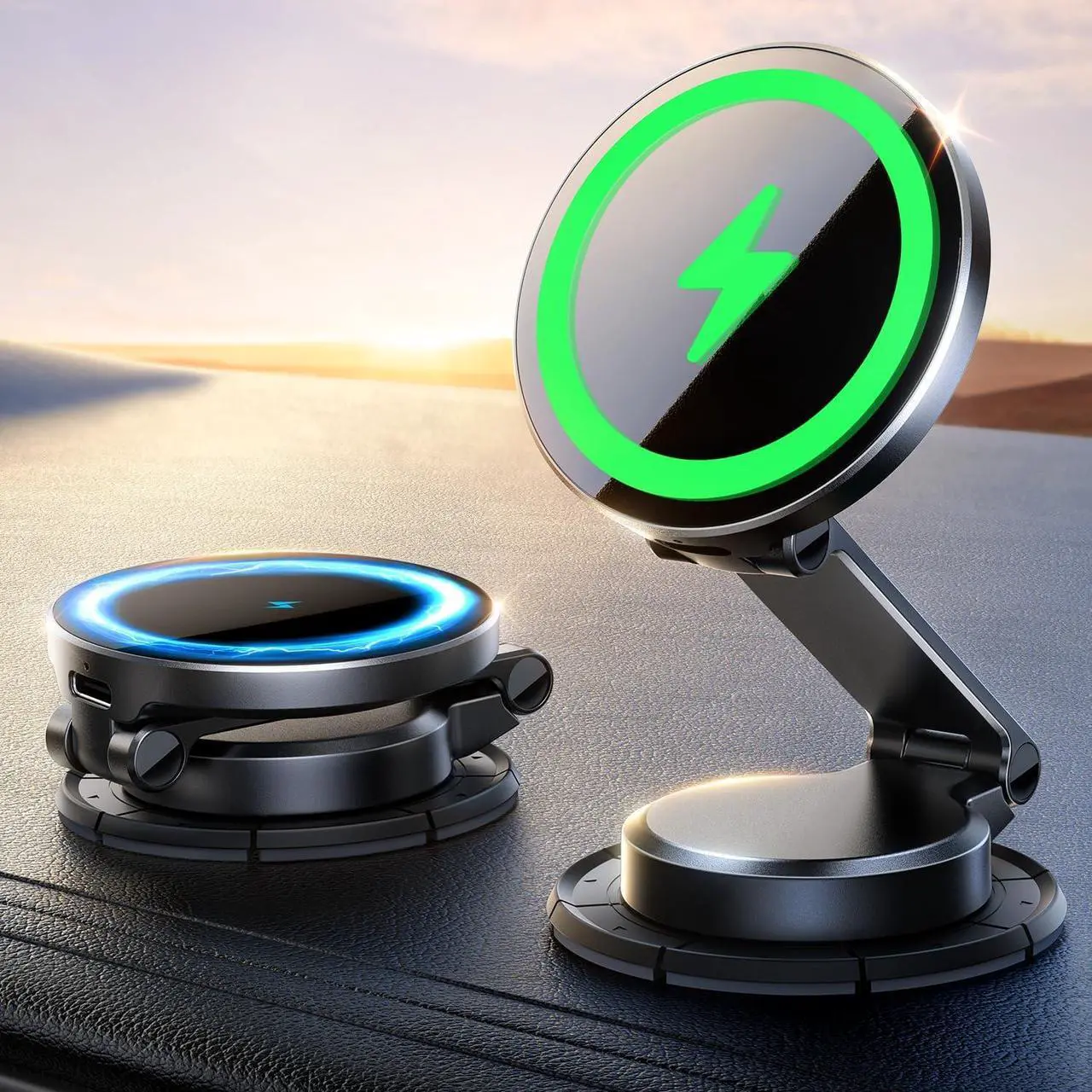 Main image of for MagSafe Car Mount Charger [All-Metal] 15W Fast MagSafe Car Charger Hands Free Magnetic Phone Holder for Car Dashboard for iPhone 16 Pro Max Plus/iPhone 15 14 13 12 Pro Max Plus Black