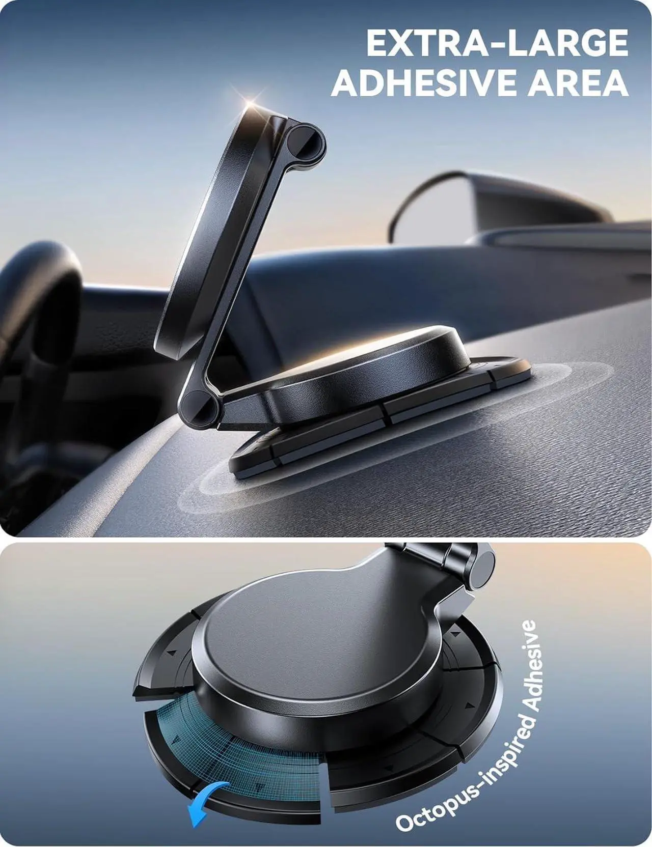 Alt view image 4 of 7 - for MagSafe Car Mount Charger [All-Metal] 15W Fast MagSafe Car Charger Hands Free Magnetic Phone Holder for Car Dashboard for iPhone 16 Pro Max Plus/iPhone 15 14 13 12 Pro Max Plus Black