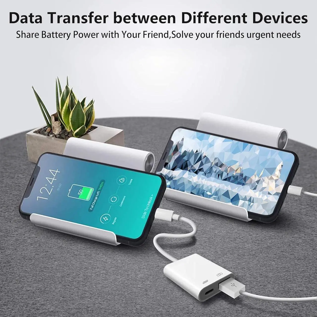 Alt view image 2 of 7 - [ MFi Certified] Lightning to USB Camera Adapter for iPhone High-Speed USB Female OTG Cable with Charging Port for iPad to Connect Card Reader Plug and Play