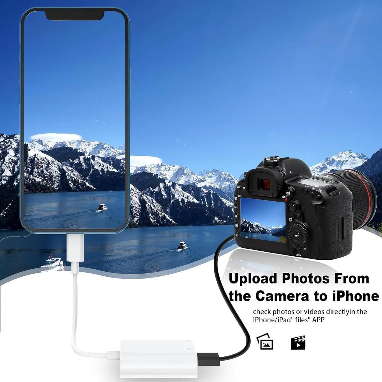 Alt view image 5 of 7 - [ MFi Certified] Lightning to USB Camera Adapter for iPhone High-Speed USB Female OTG Cable with Charging Port for iPad to Connect Card Reader Plug and Play