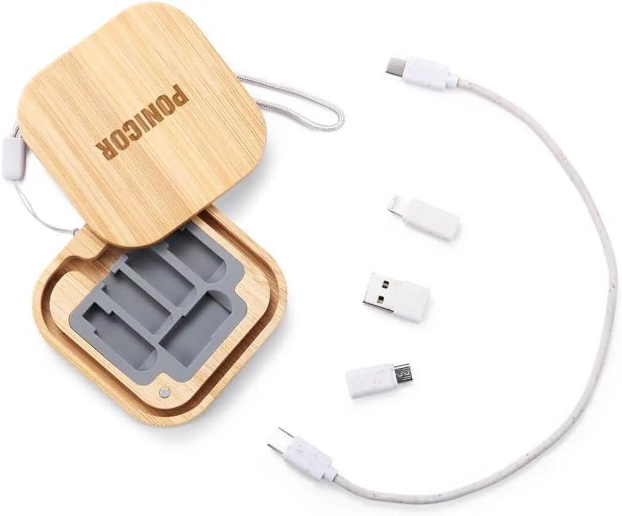 Alt view image 2 of 6 - Multi USB Charging Adapter Kit for Travel Fast Charging and Data Transfer with Type C to Type C/Micro/USB A Adapters Pocket Cable Kit for Travel Gadget (White Cable)