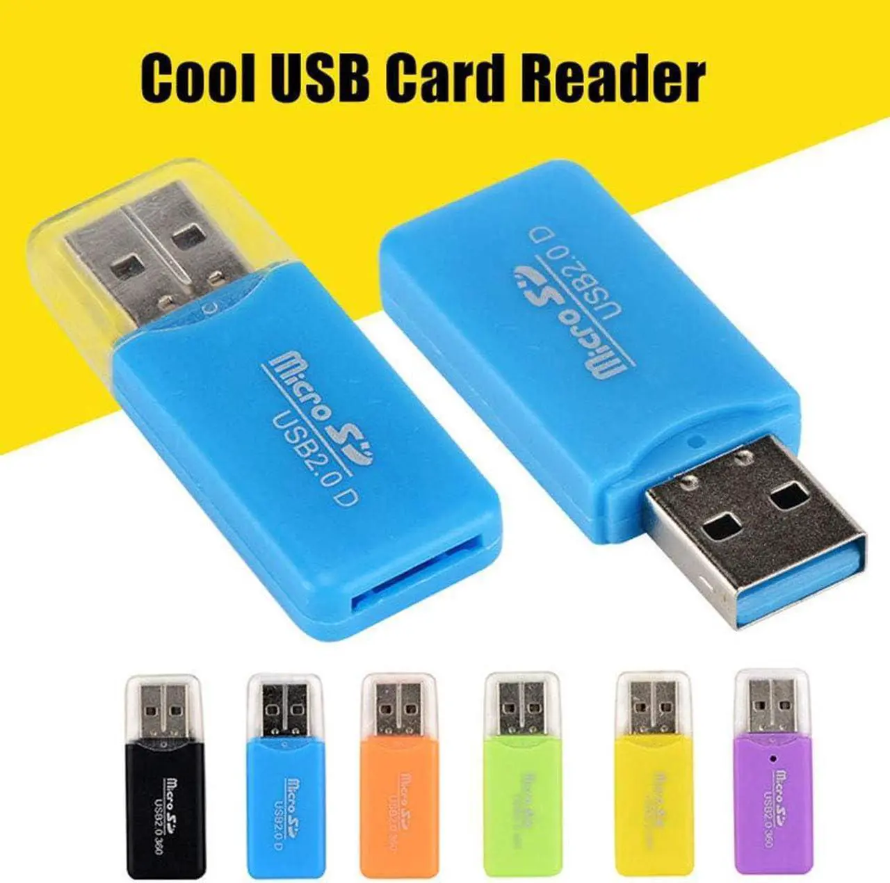 Alt view image 3 of 7 - 6 Pack Micro SD Card Reader SDXC TF USB 2.0 T-Flash MicroSD TransFlash Memory Card Reader Adapter Writer Mini Ice Cool for Android Phone Camera PDA MP3 MP4 PC Mac Tablet TV Box