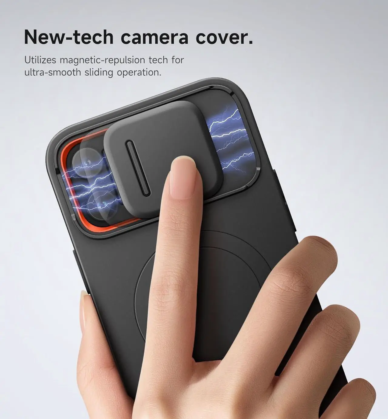 Alt view image 4 of 7 - for iPhone 13 Pro Max/12 Pro Max Case with Magnetic Camera Slide Cover and Adjustable Kickstand Compatible with MagSafe Shockproof Bumper Case Slim Protective Cover 6.7 Inch Black