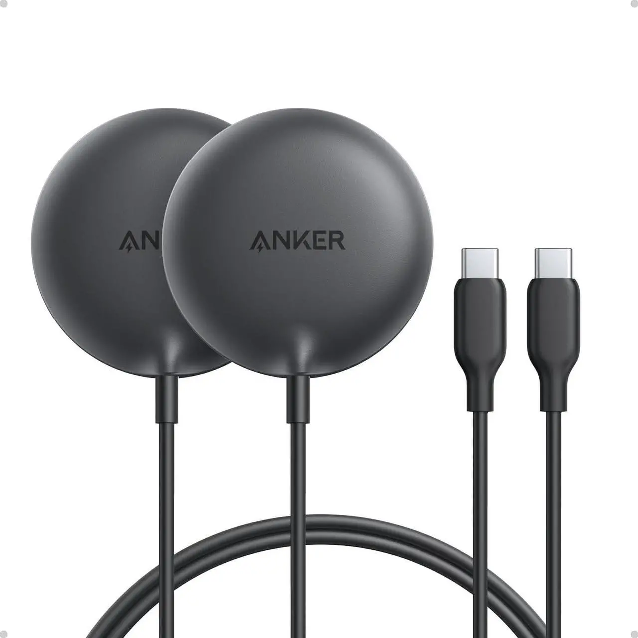 Main image of Zolo Magnetic Wireless Charger Qi2 Certified 15W MagSafe-Compatible Wireless Charging Pad for iPhone 16/15/14/13 Series AirPods and More (Adapter Not Included) (Black 2 Pack)