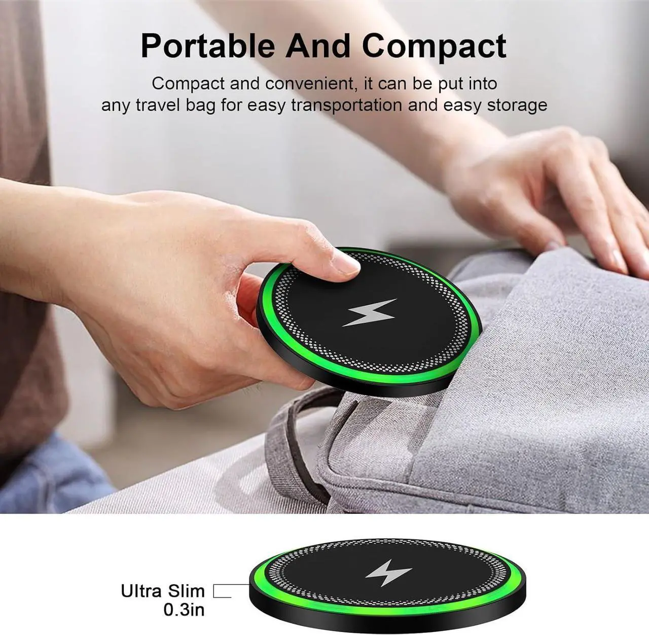 Alt view image 4 of 7 - Wireless Charger Fast Charging Pad for Galaxy S25 Ultra/S24 Plus/S24 FE/S24Ultra/S23+/S22/S21/S20 15W Wireless Phone Charger Android Charging Station Mat for Google Pixel 9 Pro 8A with Adapter