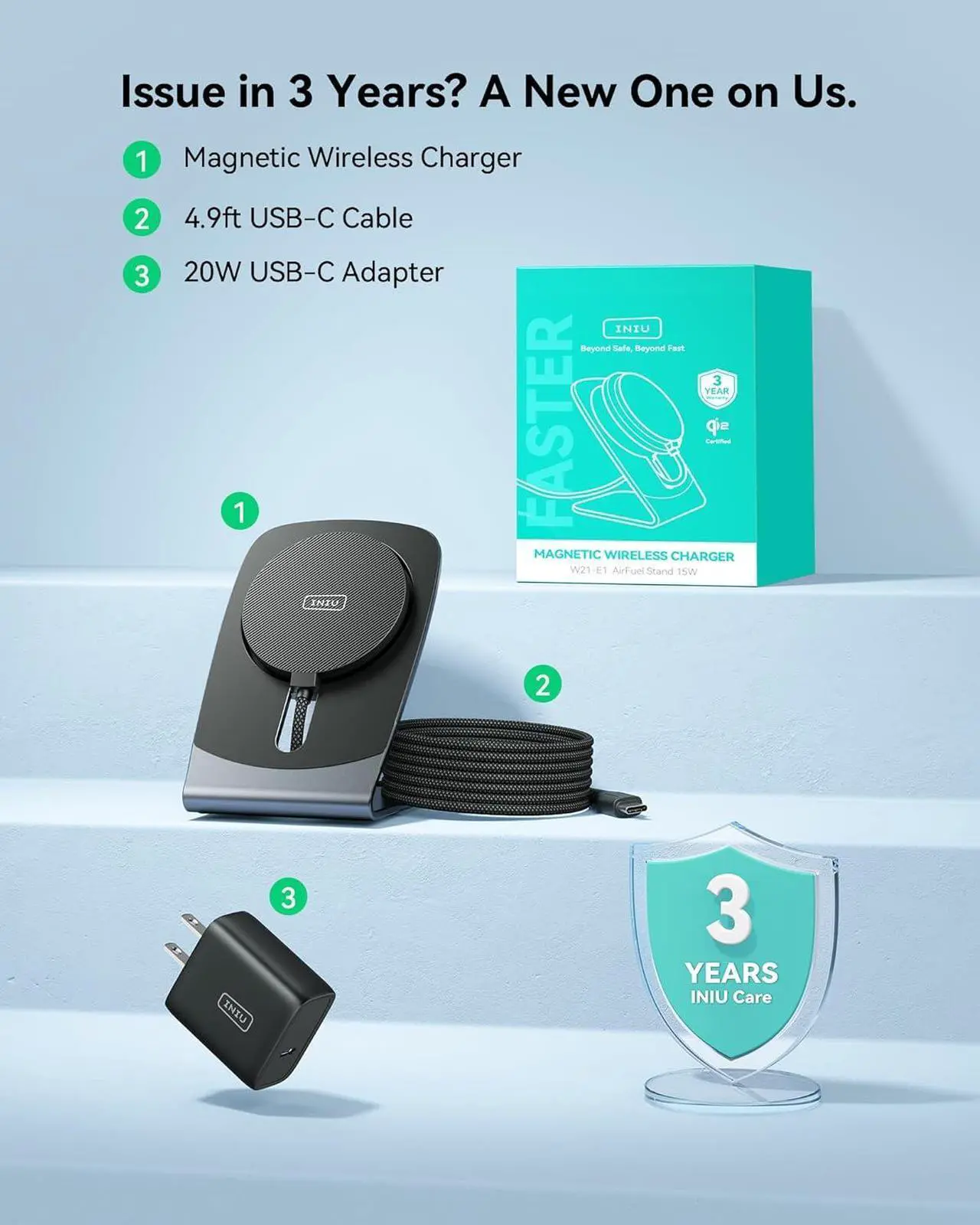 Alt view image 7 of 7 - Magnetic Wireless Charger Stand Qi2 Certified 15W Convertible Charging Station with Cooling Fan Fast Charging Pad for iPhone 16 15 14 13 12 Series AirPods 4 3 Pro2 Pro (with Adapter)