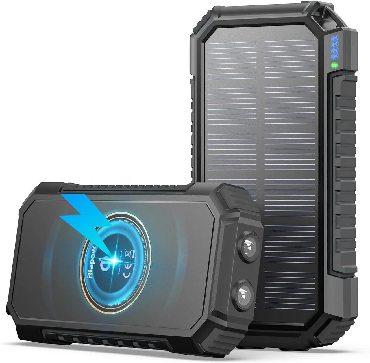 Main image of Solar Charger Power Bank - 26800mAh Wireless Portable Charger with USB C  PD QC3.0 Fast Charging Battery Bank - External Battery Pack with 4 Outputs for Phone Tablet 2 Flashlight for Camping