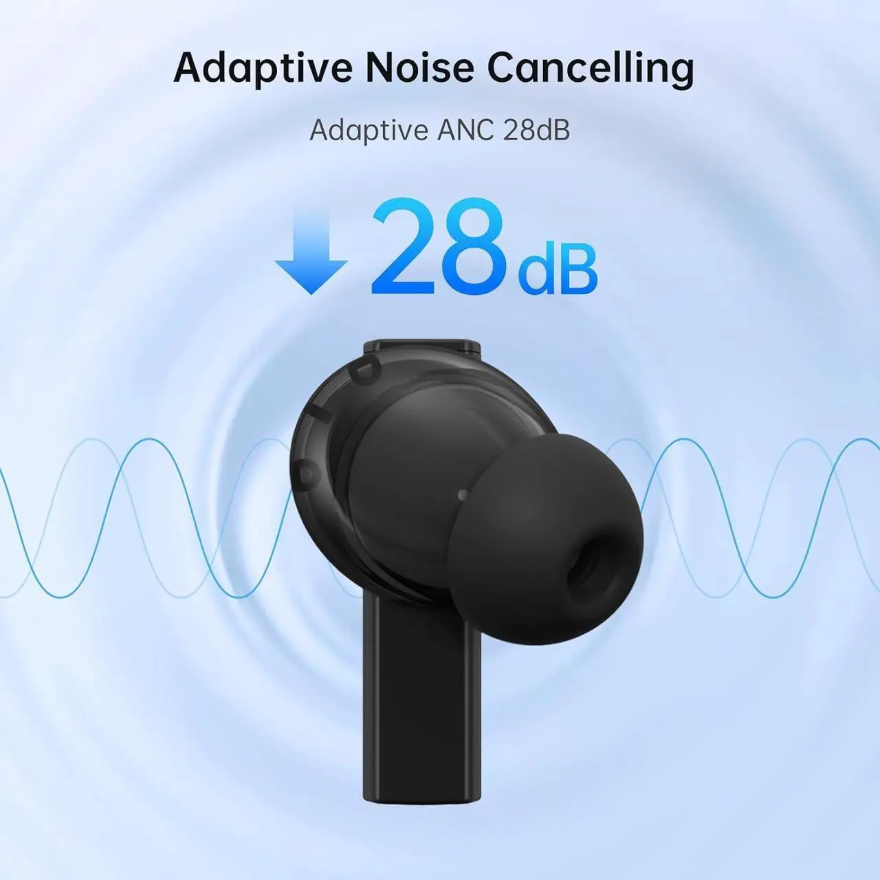 Alt view image 4 of 7 - Bluetooth Earbuds AR03 True Wireless Earphones with Active Noise Cancelling Bluetooth 5.3 in Ear Earbud Headphone with Charging Case for Tablet Laptop Android/iOS Phones