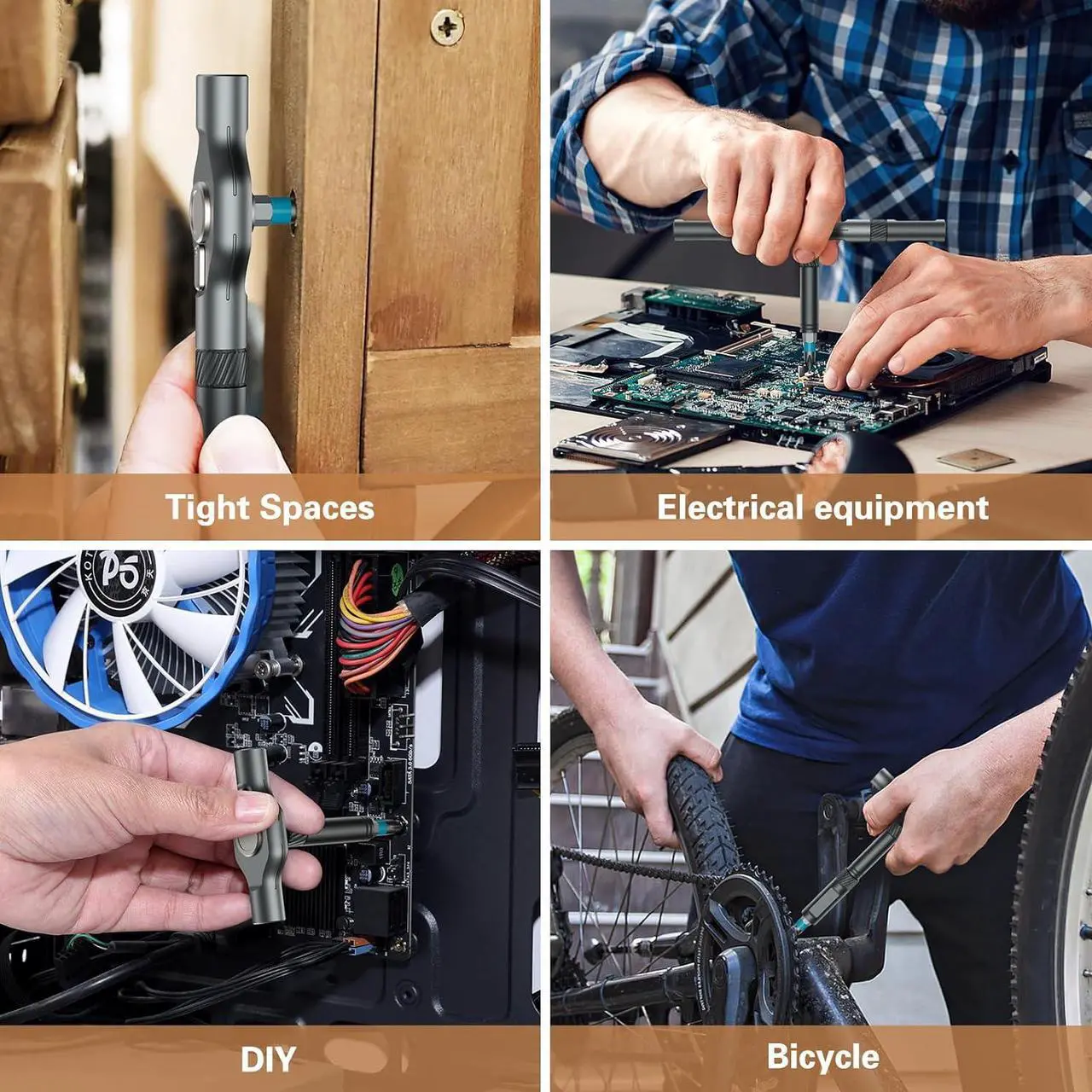Alt view image 3 of 7 - 24 in 1 Magnetic Screwdriver Set DIY Ratchet Screwdriver Set Multi Bit Magnetic Drive Set with Detachable Ratchet Handle Portable Precision Repair Tool Kit for Furniture Computer Bicycle