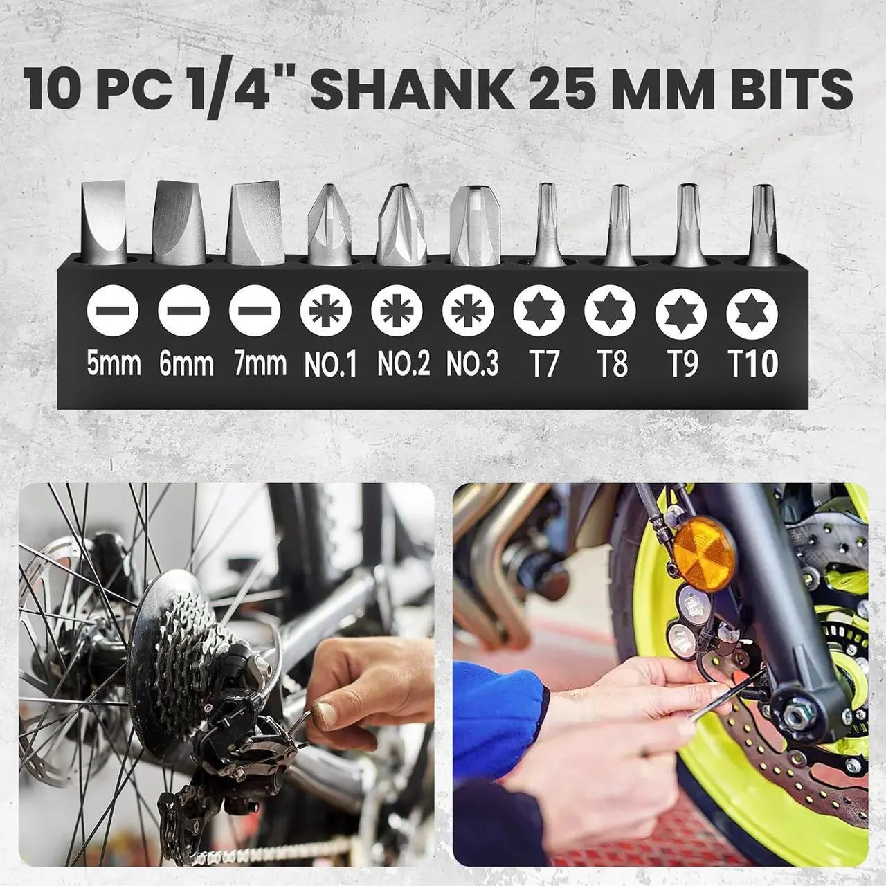 Alt view image 5 of 7 - Magnetic Screwdriver Set Includes Hex Key Set Bit Driver and Bit Set High Torque 44-Piece with Plastic Racking DIY Tools Set