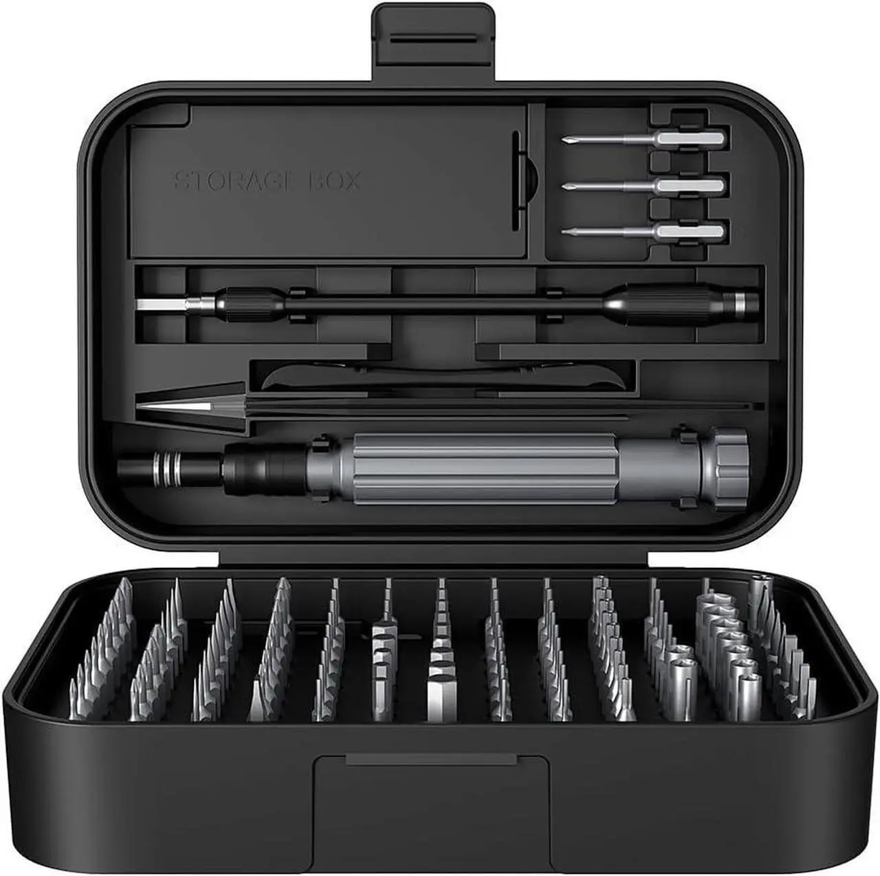 Main image of Precision Screwdriver Set 150 in 1 Electronics Tool Kit with 120 Bits Magnetic Screwdriver Set & 30-bit Tool Set Handy Repair Tool for Computer Phone Watch Camera Laptop Black