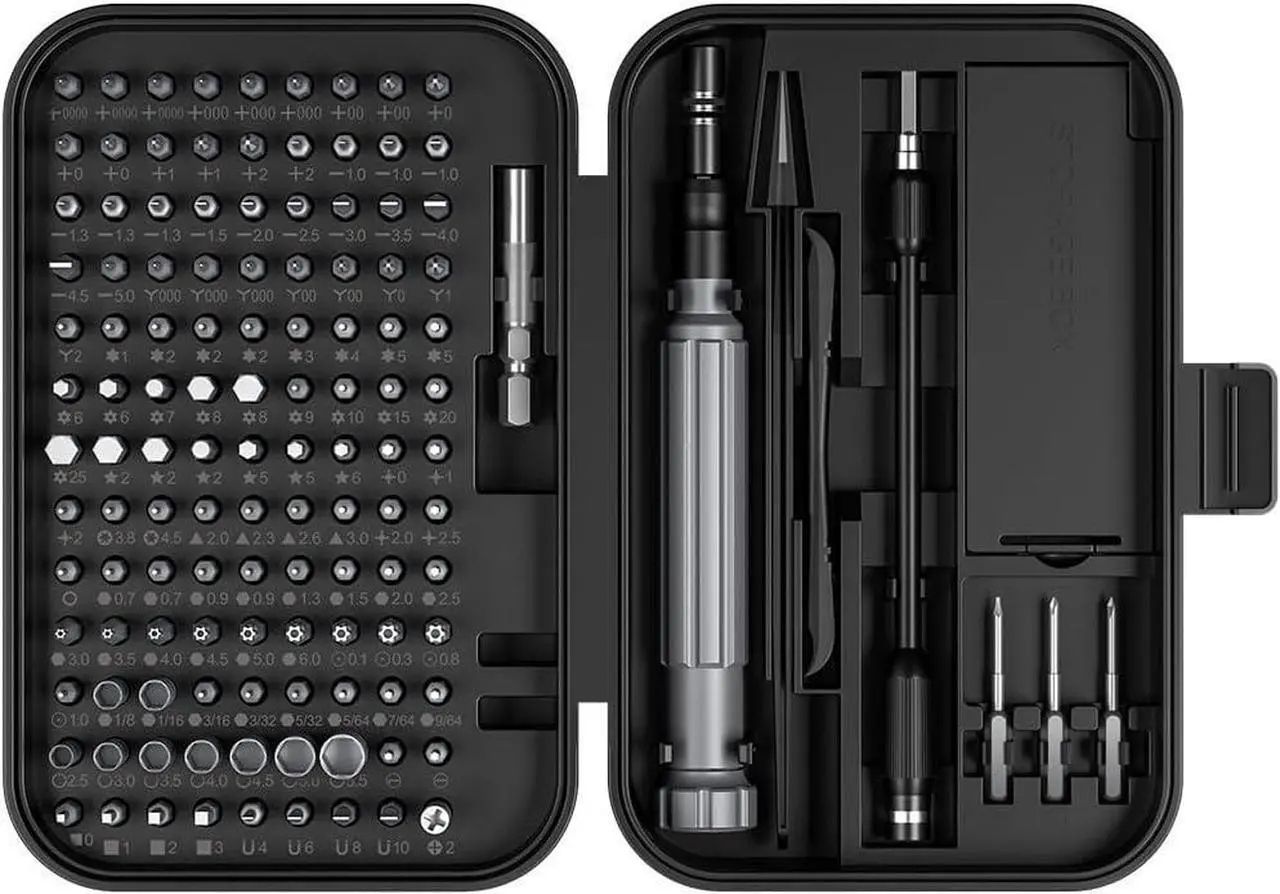 Alt view image 2 of 7 - Precision Screwdriver Set 150 in 1 Electronics Tool Kit with 120 Bits Magnetic Screwdriver Set & 30-bit Tool Set Handy Repair Tool for Computer Phone Watch Camera Laptop Black