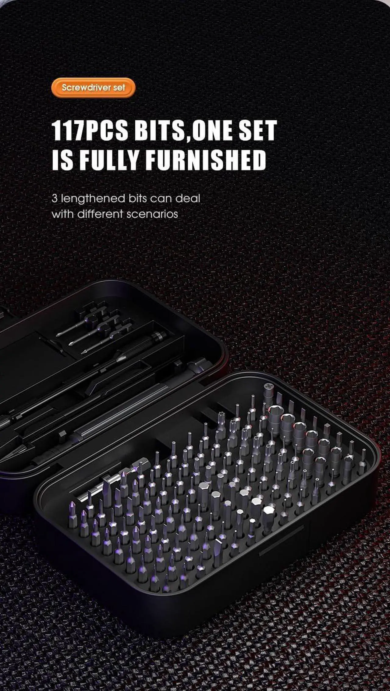Alt view image 6 of 7 - Precision Screwdriver Set 150 in 1 Electronics Tool Kit with 120 Bits Magnetic Screwdriver Set & 30-bit Tool Set Handy Repair Tool for Computer Phone Watch Camera Laptop Black