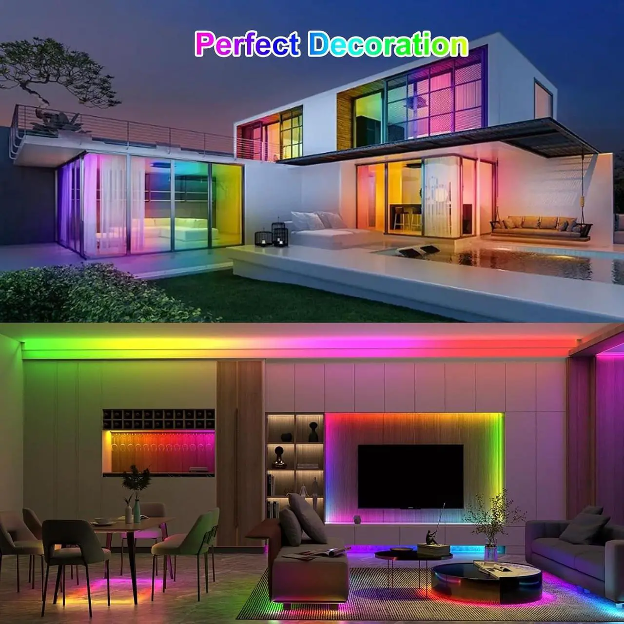 Alt view image 5 of 5 - 16.4FT WS2812B 5V LED Strip Lights 300 Individual Addressable RGB IC 5050SMD LEDs - Flexible Black PCB IP30 - 60LEDs/m MagicRGB Dream Color for DIY Chasing Color Project (No Power Supply & Controller)
