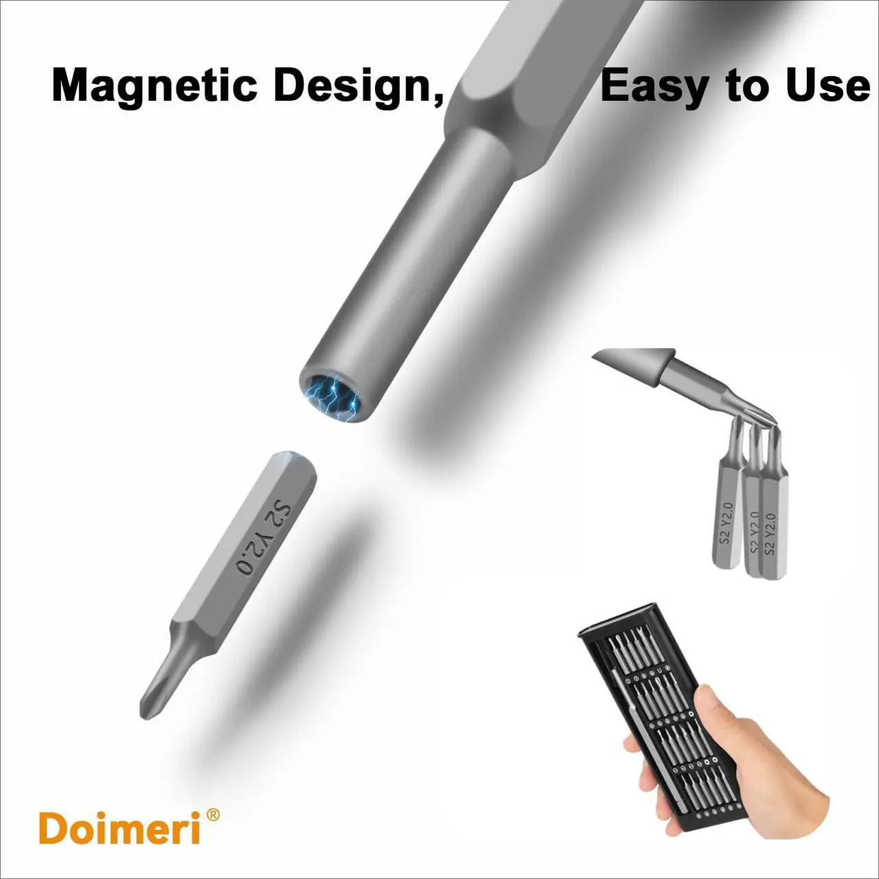 Alt view image 4 of 7 - 24-in-1 Small Precision Screwdriver Set Made of Premium S2 Steel Professional Mini Magnetic Repair Tool Kit by