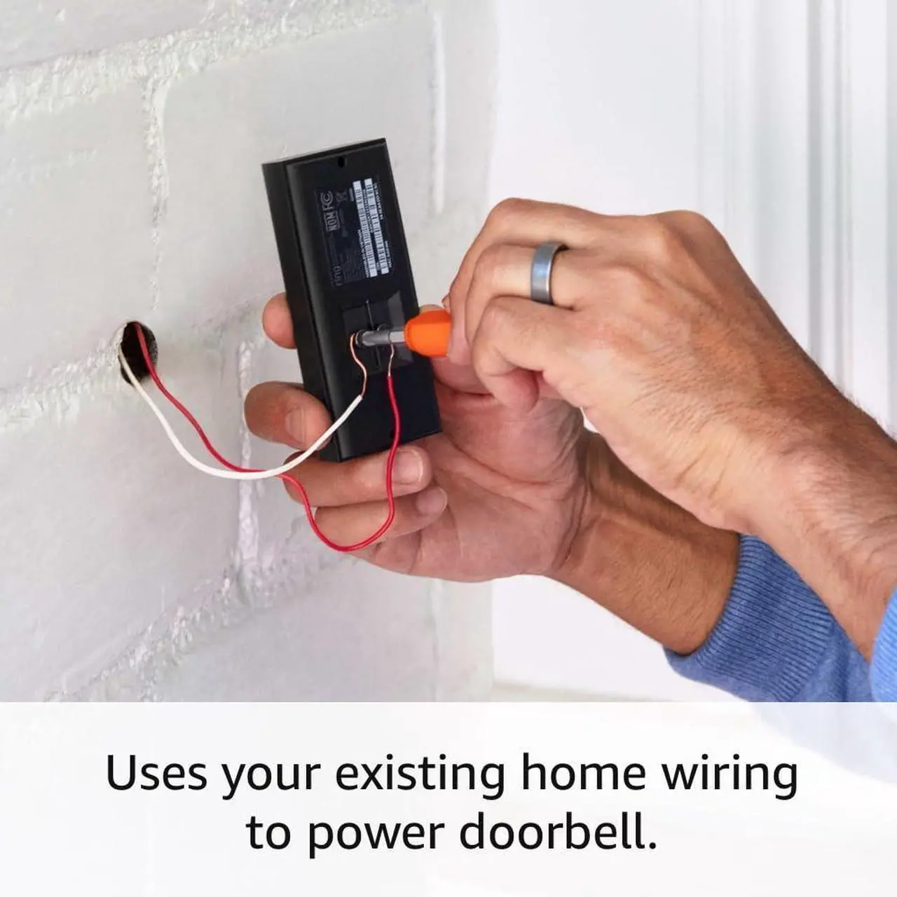 Alt view image 3 of 7 - Video Doorbell Wired (newest model) Use Two-Way Talk advanced motion detection HD camera and real-time alerts to monitor your front door (wiring required)