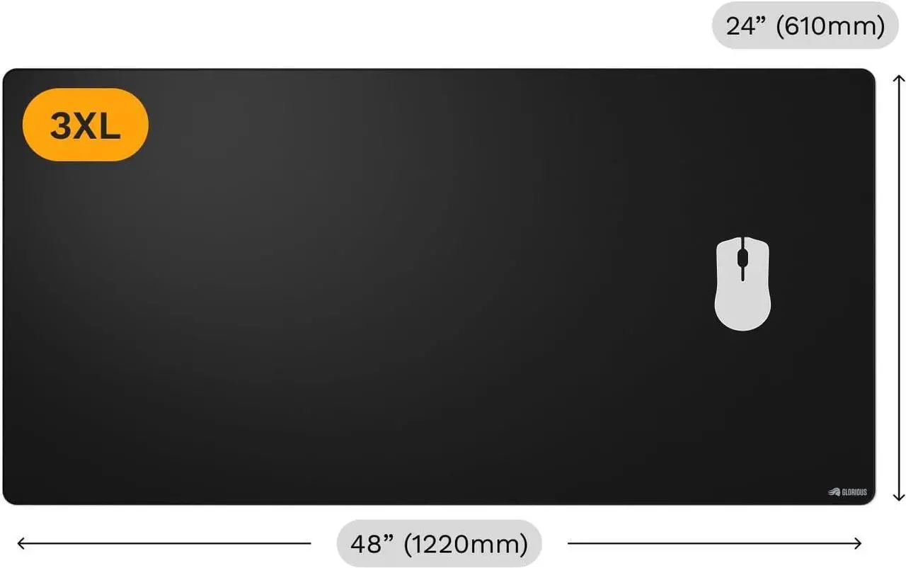 Alt view image 7 of 7 - Gaming Mouse Pad GMP 2-3XL - Spill-Proof Mouse Pad Optimised for Gaming Sensors Balanced Surface for Speed & Control Anti-fray Edges - 48 x 24 x 0.12 - Triple Extra Large Desk Mat
