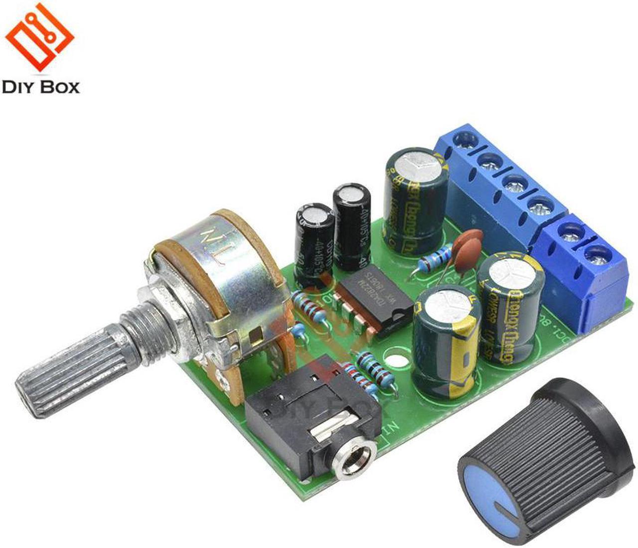 TDA2822M Amplifier Board 0.1W-5W DC 1.8-12V 2.0 Channel Stereo Audio AMP with AUX Jack Volum Control for Speakers