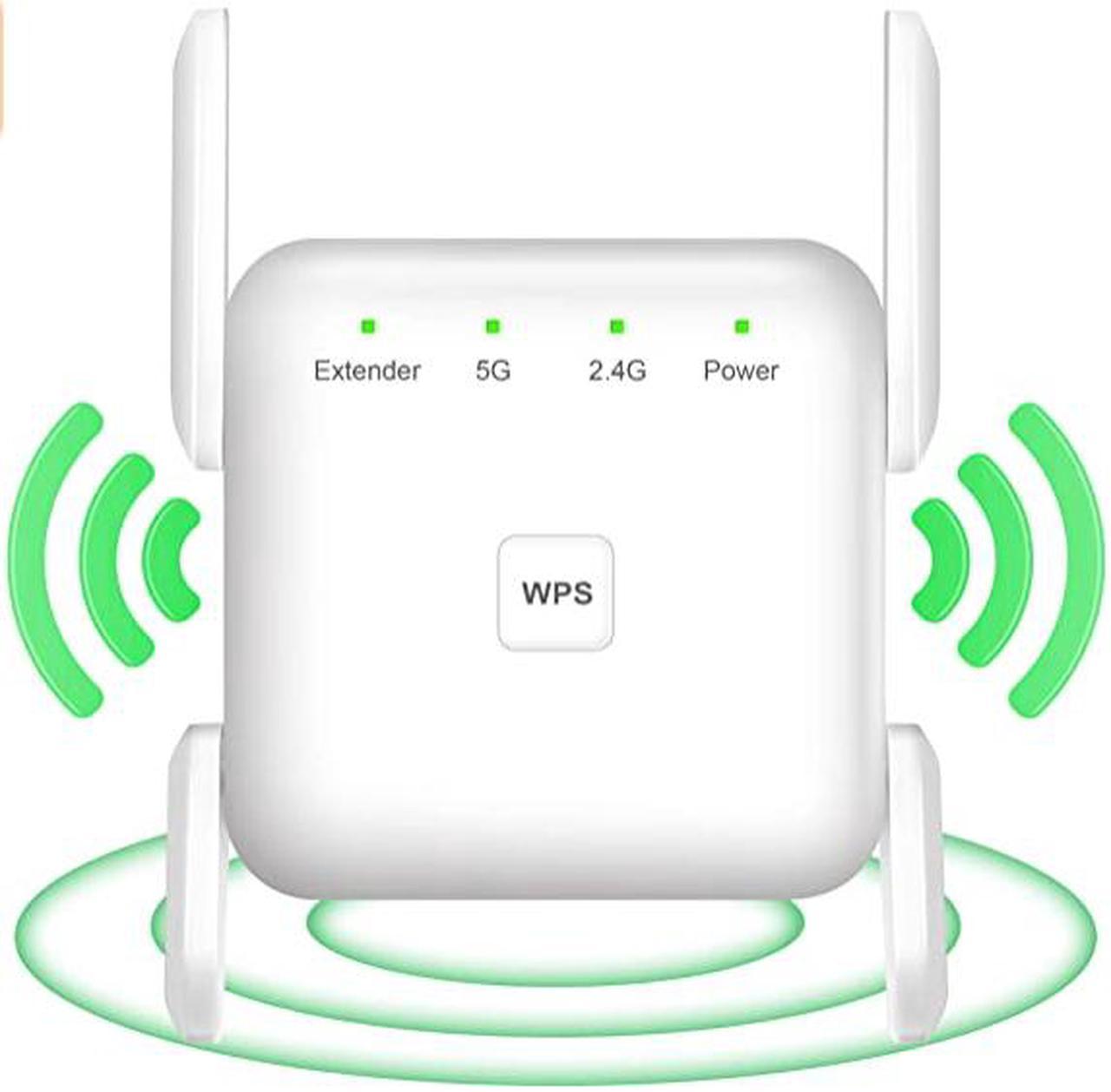 WiFi booster, 1200Mbps WiFi Extenders Signal Amplifier for Home, 360° Full Coverage WiFi Booster, 2.4G 5G Dual Band WiFi Repeater WPS One Key Setup,WiFi Booster and Signal Amplifier( small zise/white)