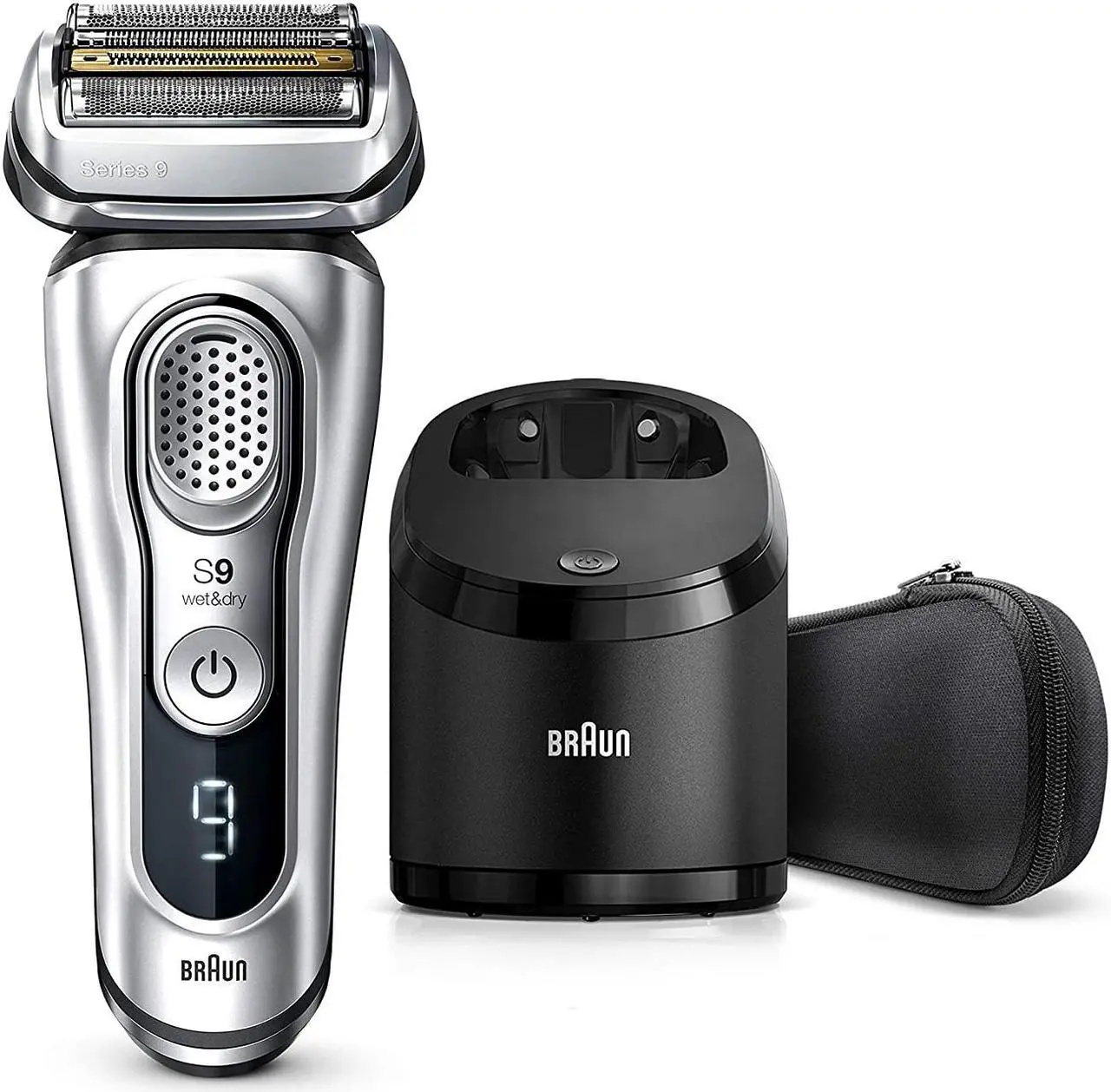 Main image of Braun Electric Razor for Men, Series 9 9370Cc Electric Foil Shaver with Precision Beard Trimmer, Rechargeable, Wet & Dry Foil Shaver, Clean & Charge Station & Travel Case