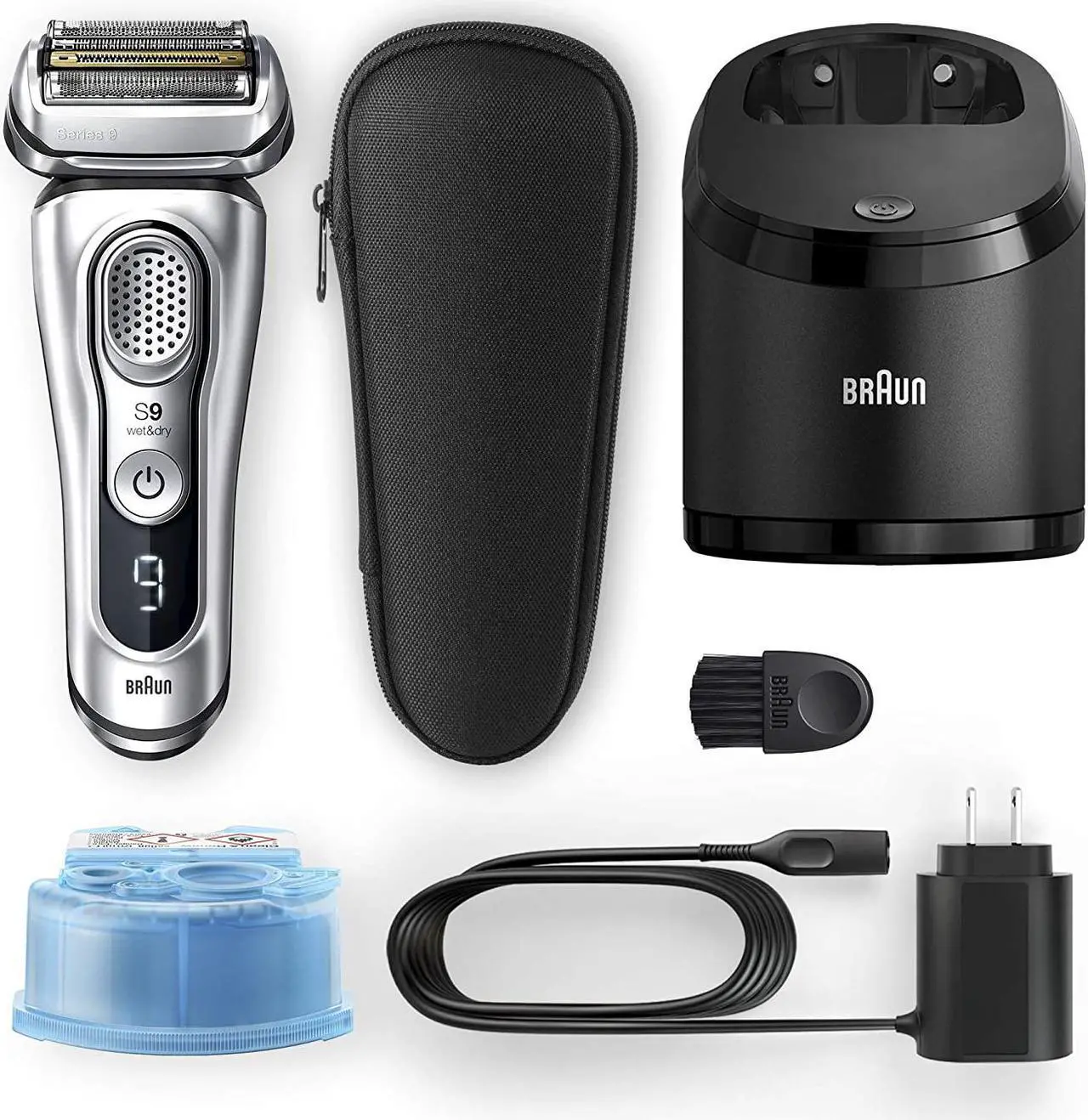 Alt view image 3 of 7 - Braun Electric Razor for Men, Series 9 9370Cc Electric Foil Shaver with Precision Beard Trimmer, Rechargeable, Wet & Dry Foil Shaver, Clean & Charge Station & Travel Case