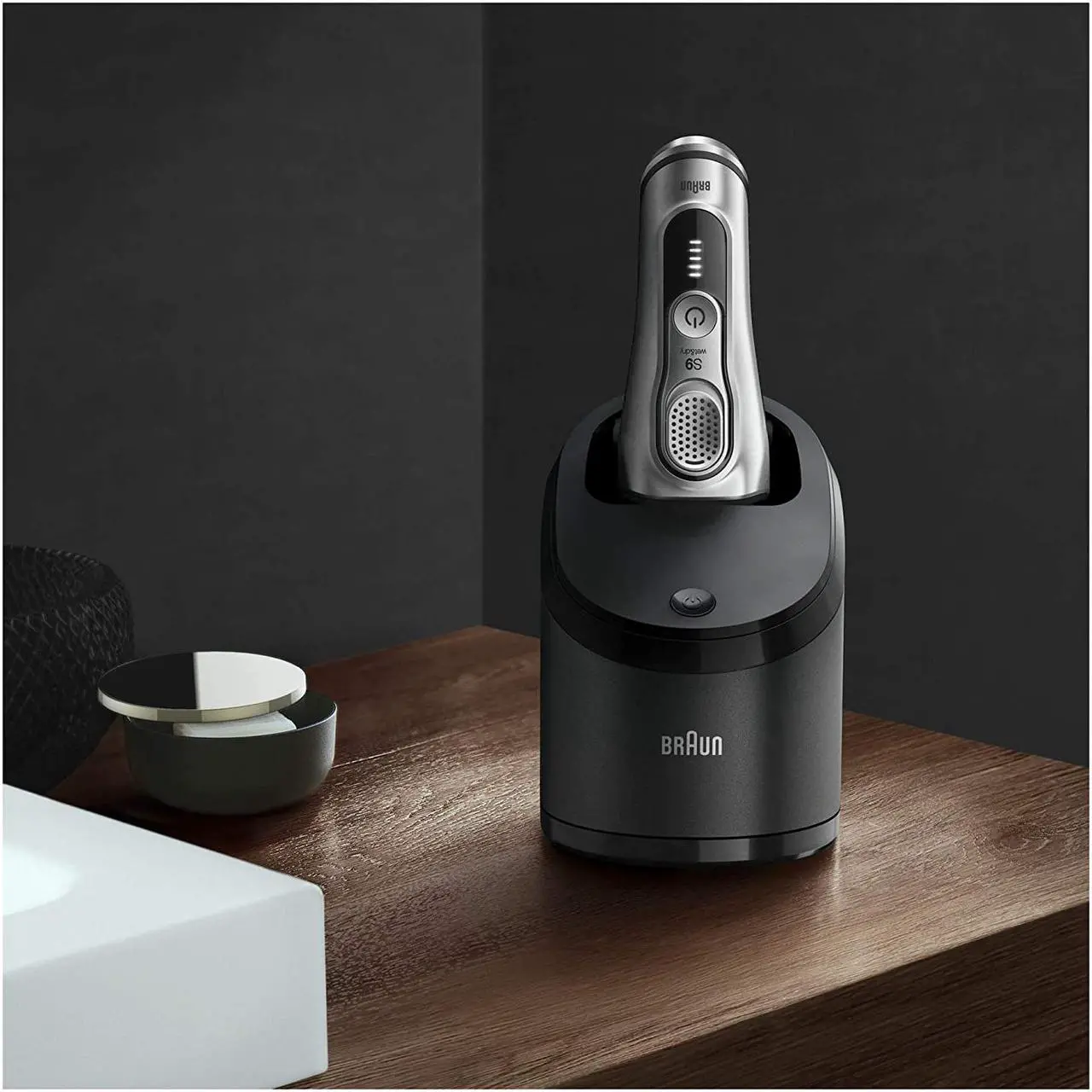 Alt view image 6 of 7 - Braun Electric Razor for Men, Series 9 9370Cc Electric Foil Shaver with Precision Beard Trimmer, Rechargeable, Wet & Dry Foil Shaver, Clean & Charge Station & Travel Case